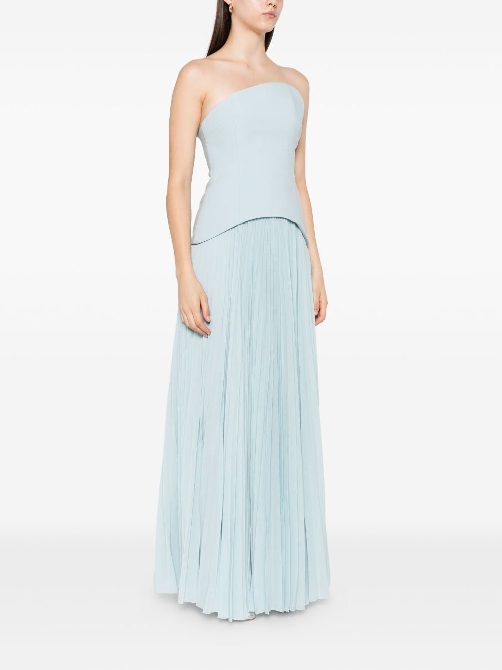 SOLACE LONDON Elegant Maxi Dress with Asymmetric Neckline