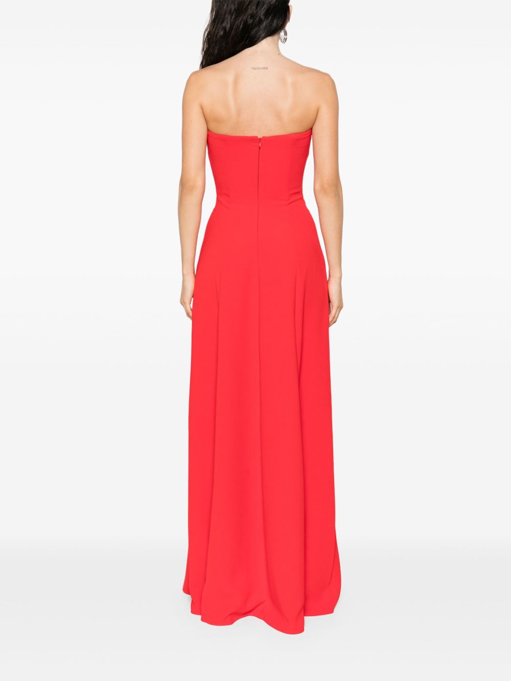 SOLACE LONDON Strapless Floor-Length Maxi Dress with Flared Skirt