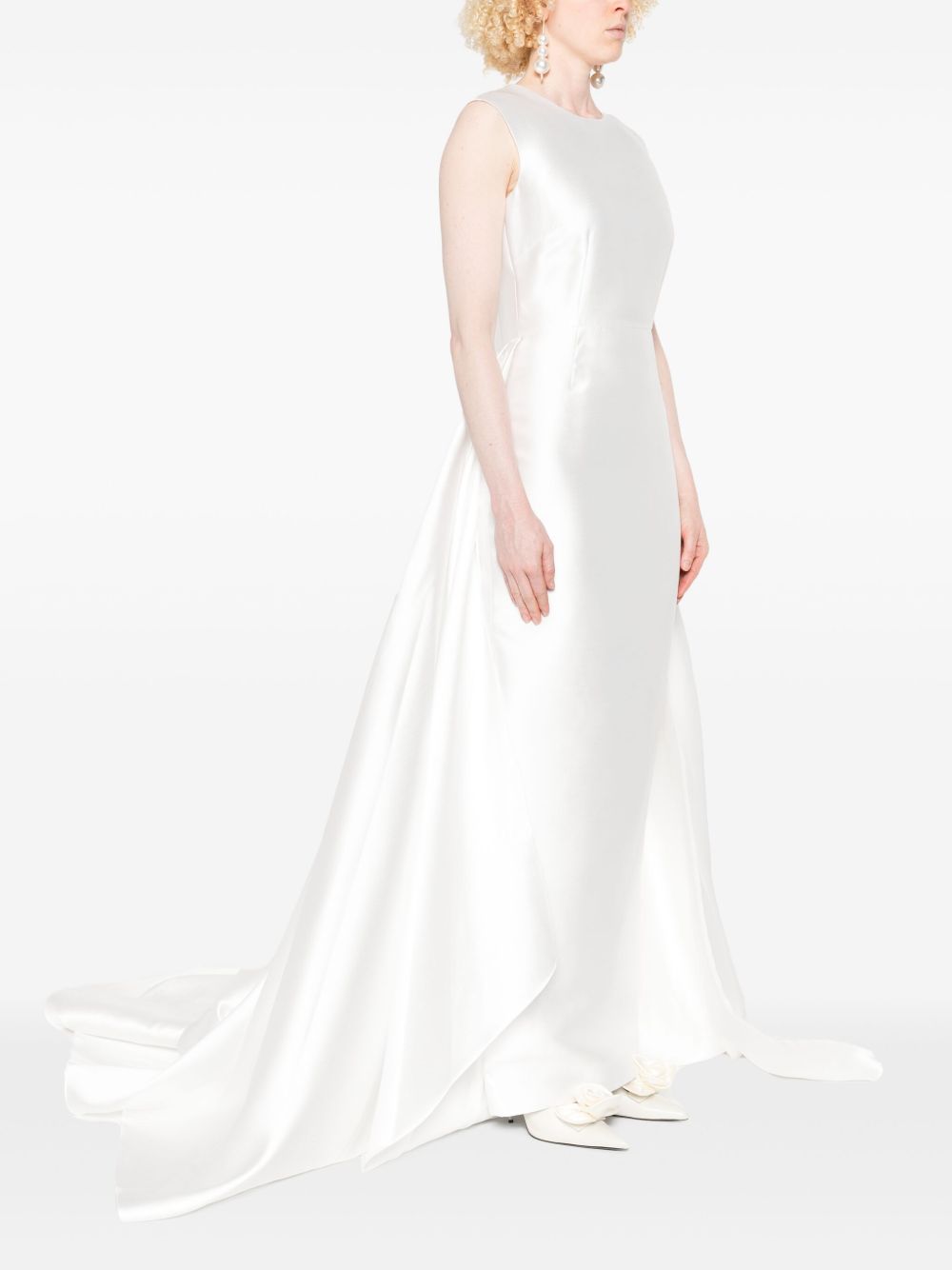 SOLACE LONDON Extra-Long Sleeveless Maxi Dress