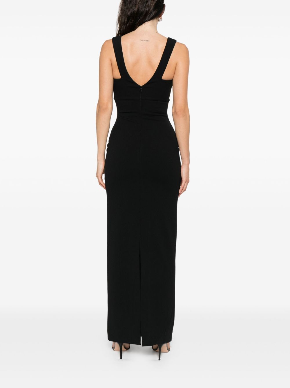 SOLACE LONDON Fitted Maxi Dress with Off-the-Shoulder Design - UK Size 8