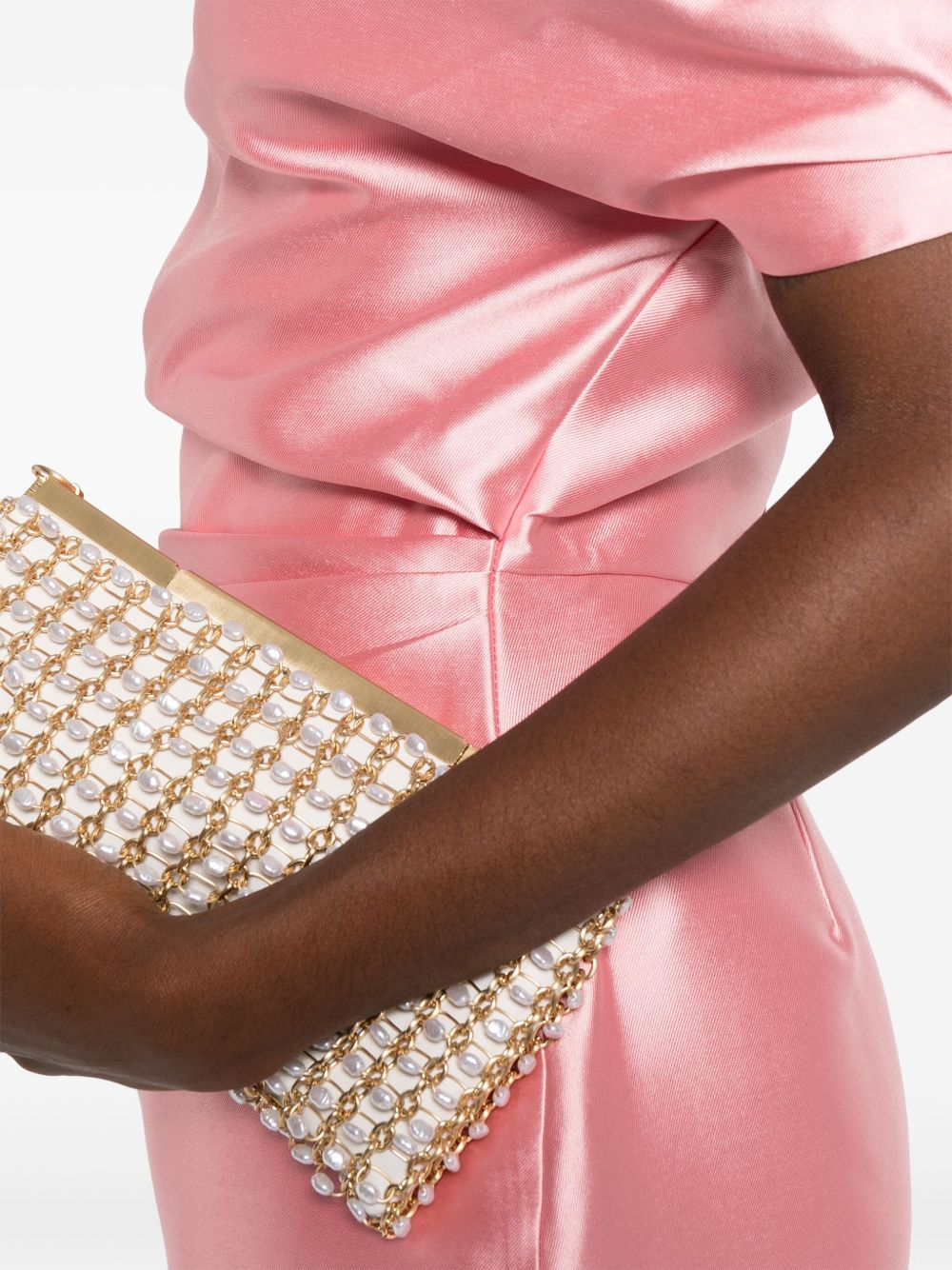 SOLACE LONDON Asymmetric Neck Midi Dress with Ruched Detailing