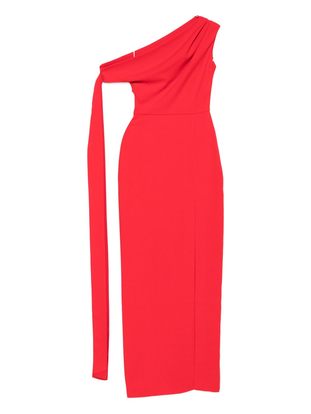 SOLACE LONDON Irina One-Shoulder Midi Dress