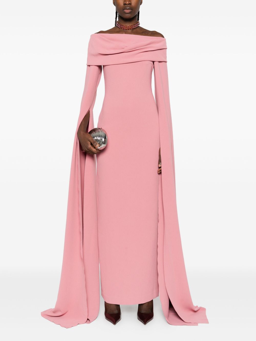 SOLACE LONDON Women's Off-the-Shoulder Midi Dress