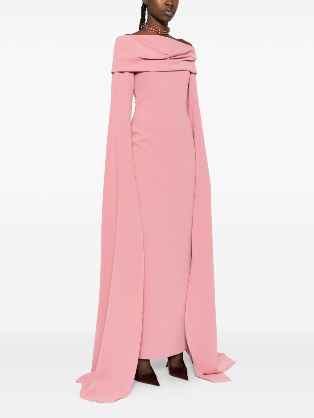 SOLACE LONDON Women's Off-the-Shoulder Midi Dress