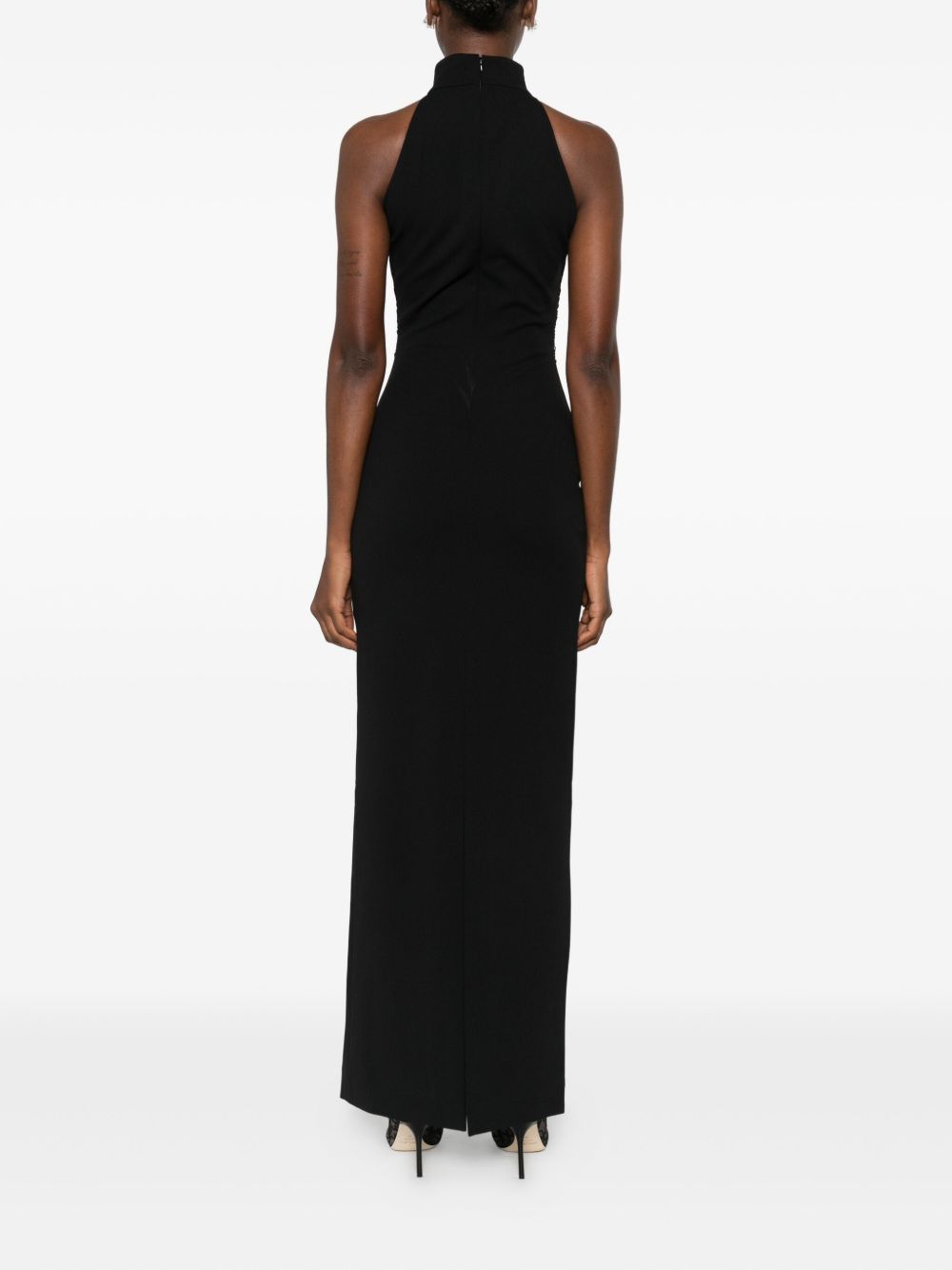SOLACE LONDON Embellished Halterneck Maxi Dress