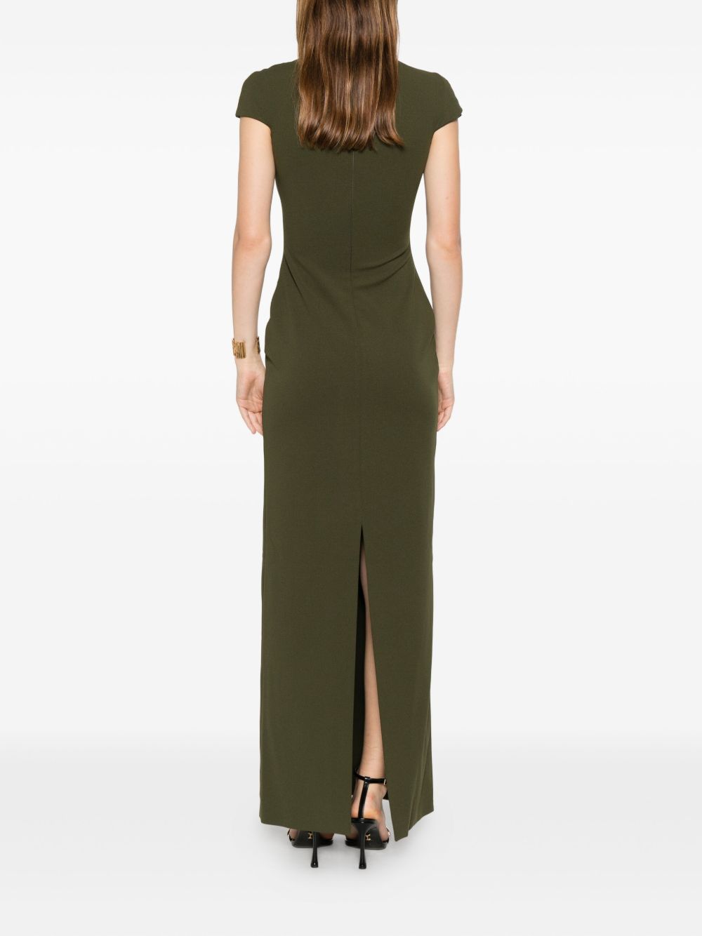 SOLACE LONDON High Neck Cap Sleeve Maxi Dress