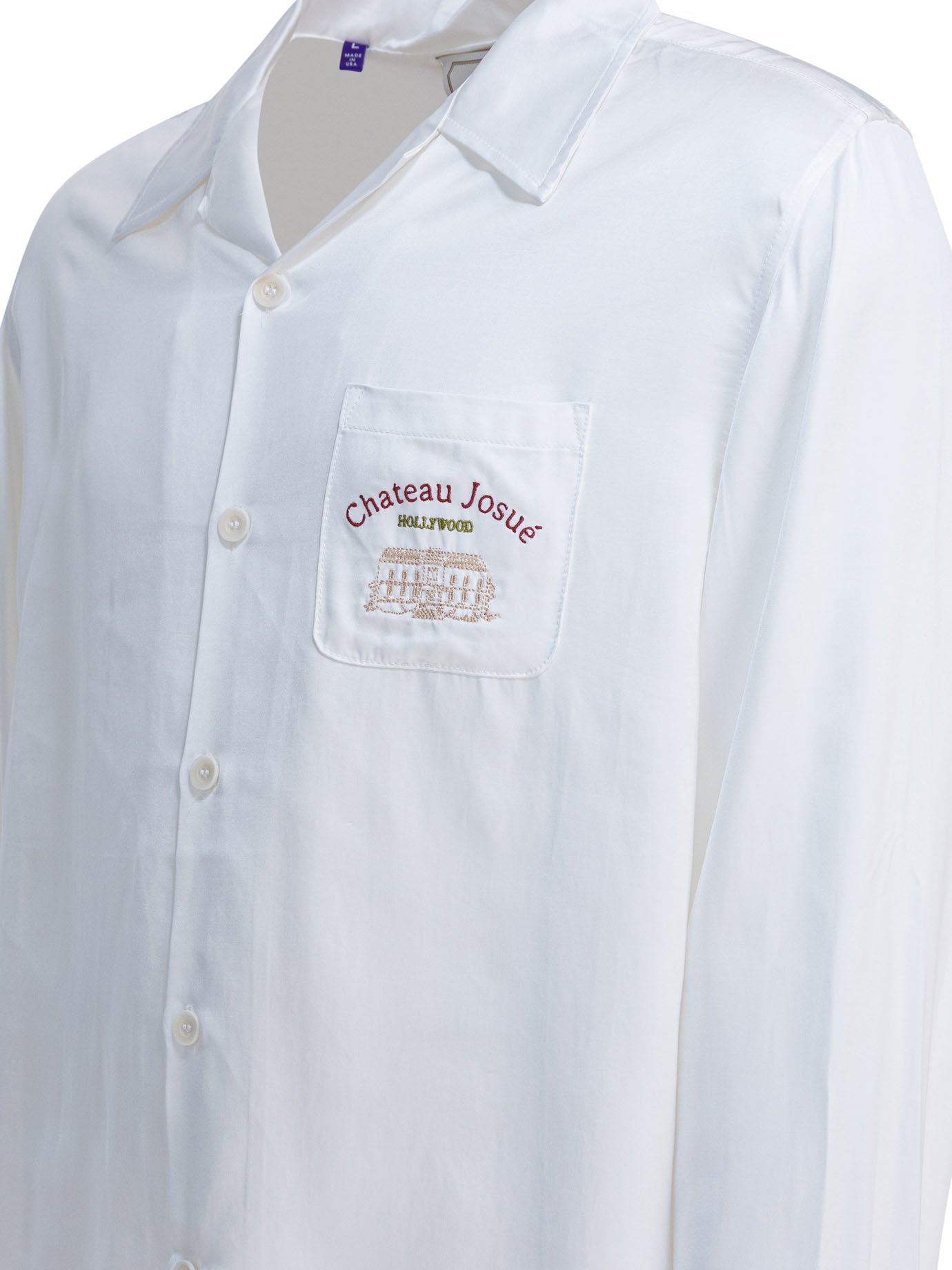 GALLERY DEPT. Embroidered Regular Fit Camp Collar Shirt