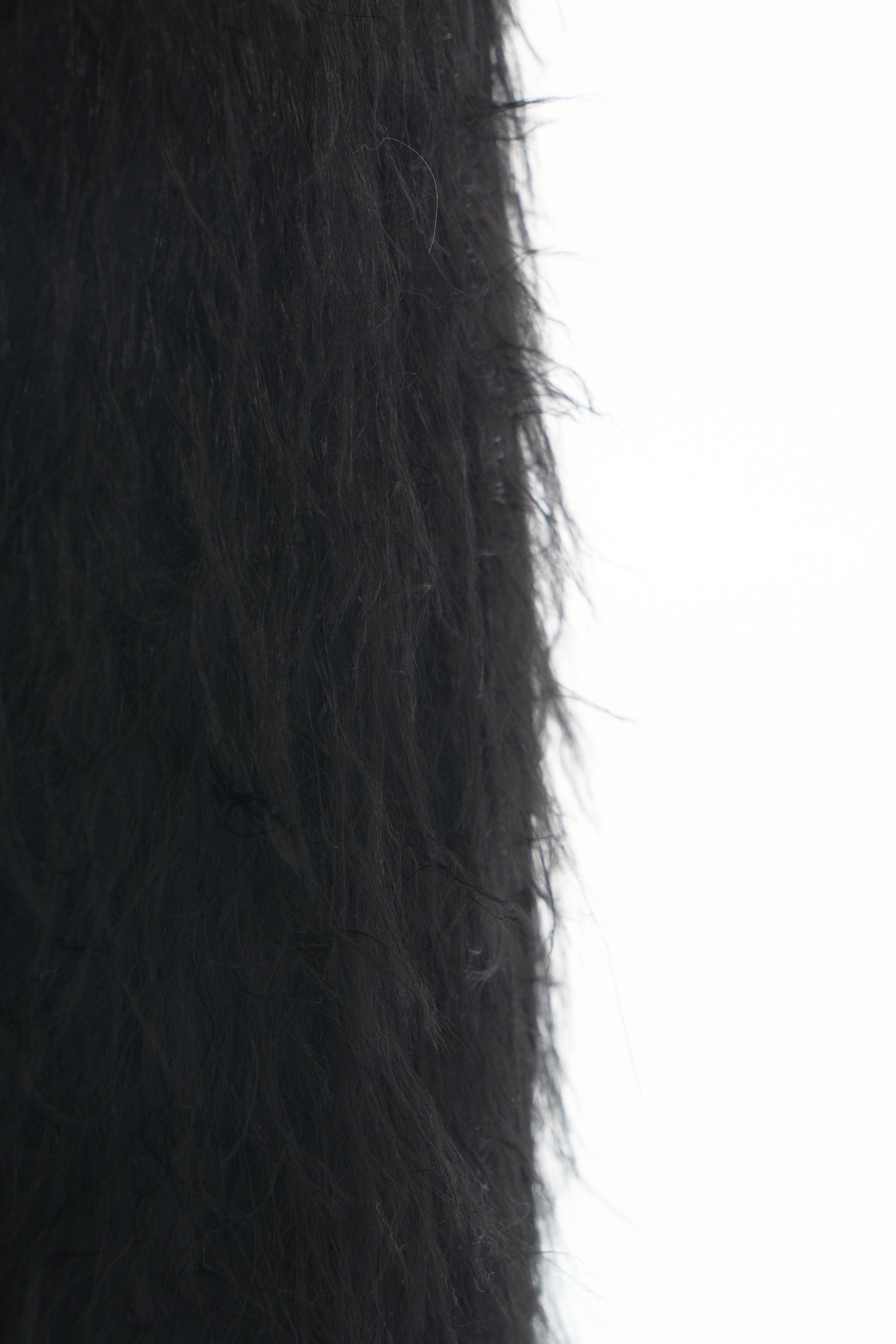 OTTO D AME Luxurious Faux Fur Mini Dress