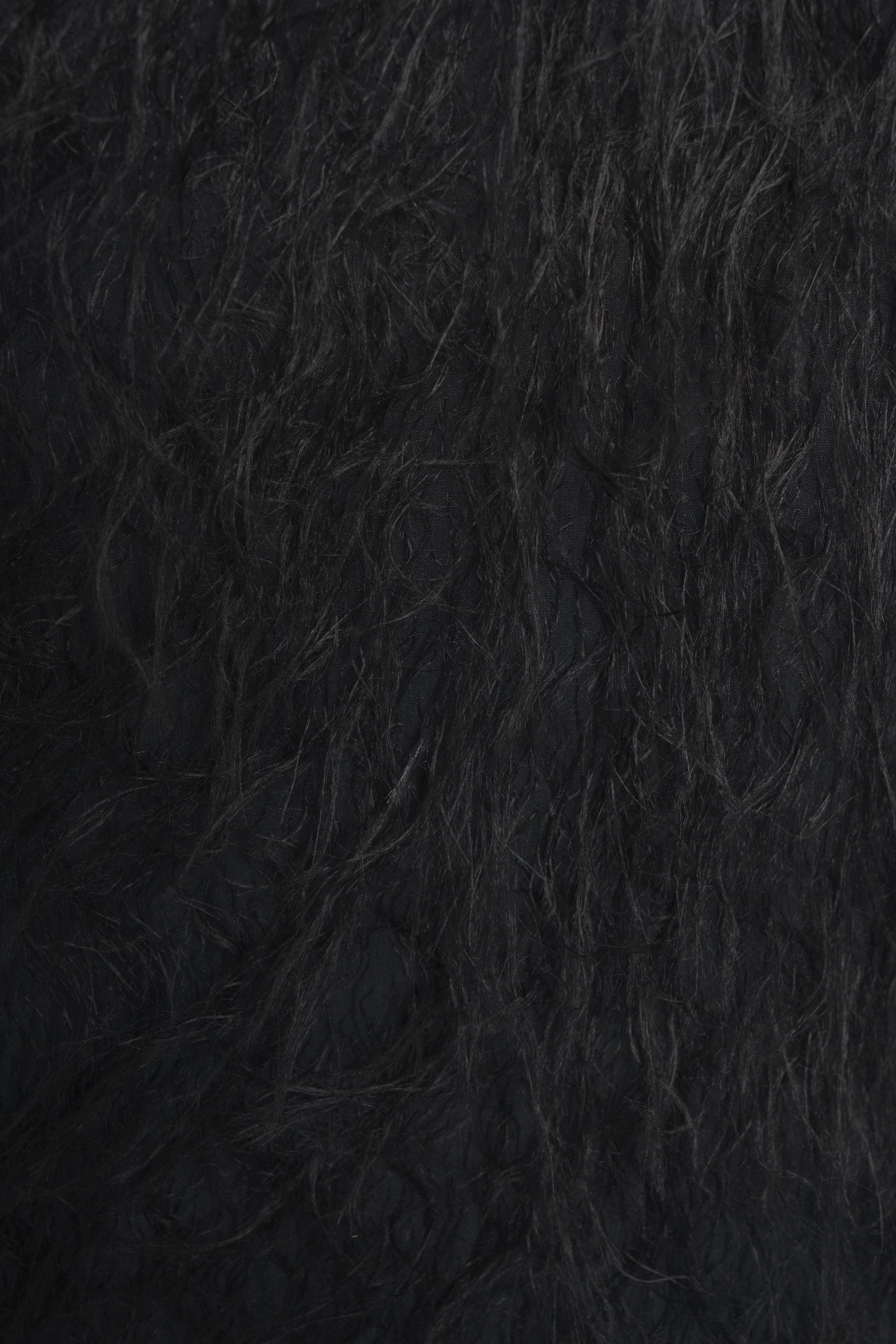 OTTO D AME Luxurious Faux Fur Mini Dress