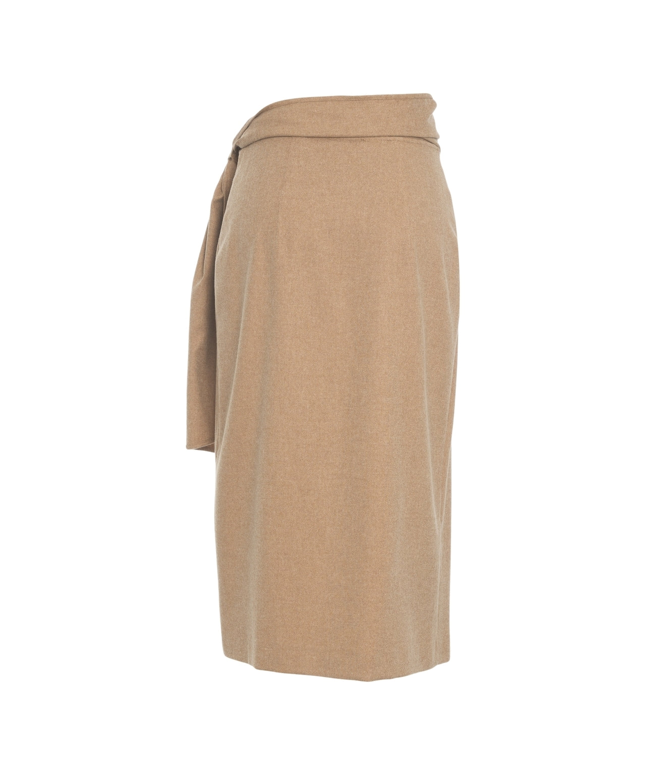 OTTO D AME Elegant Midi Wrap Skirt with Custom Tie Waist