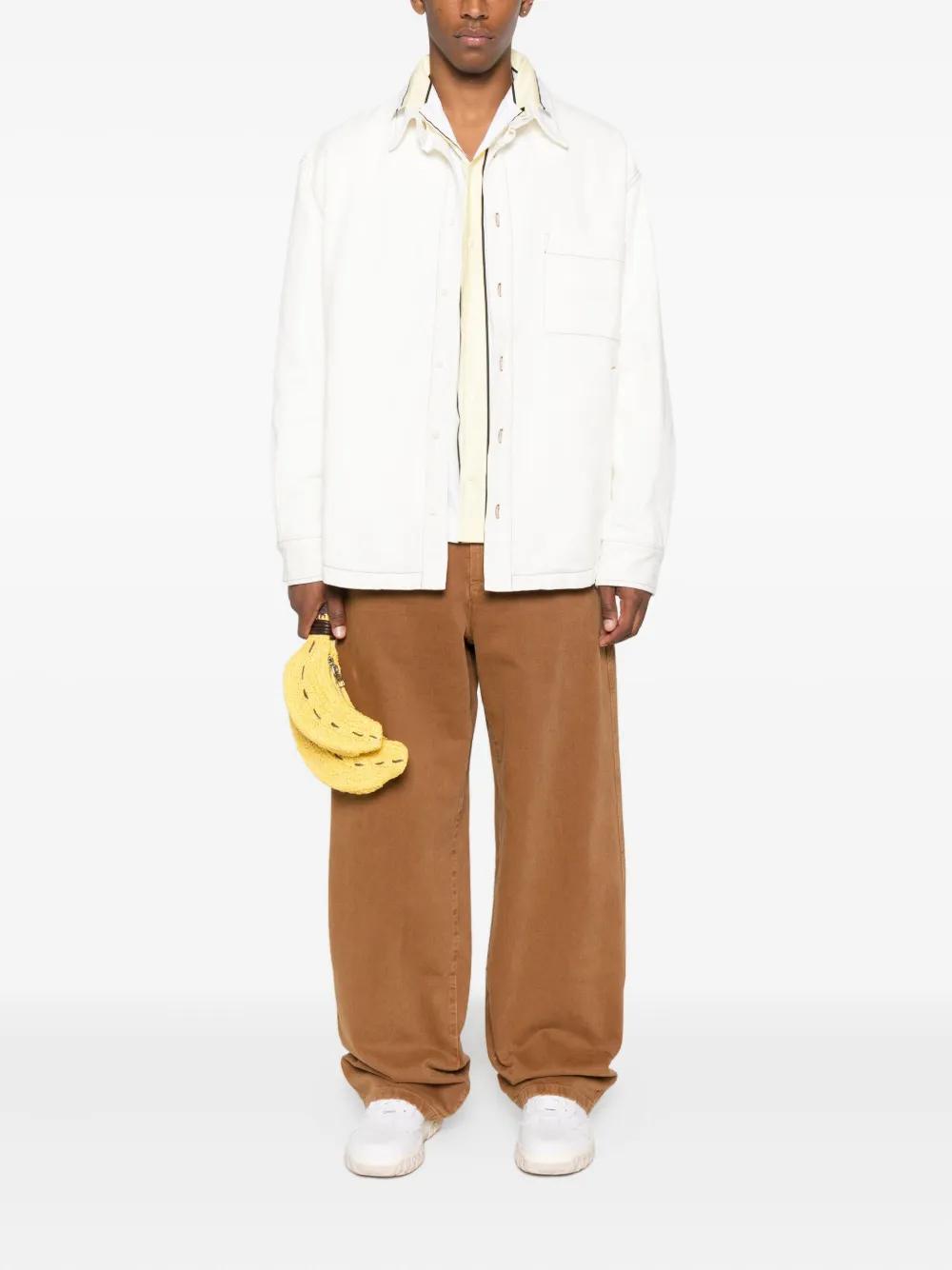 JACQUEMUS Shirt Jacket with Contrast Stitching - Size Available