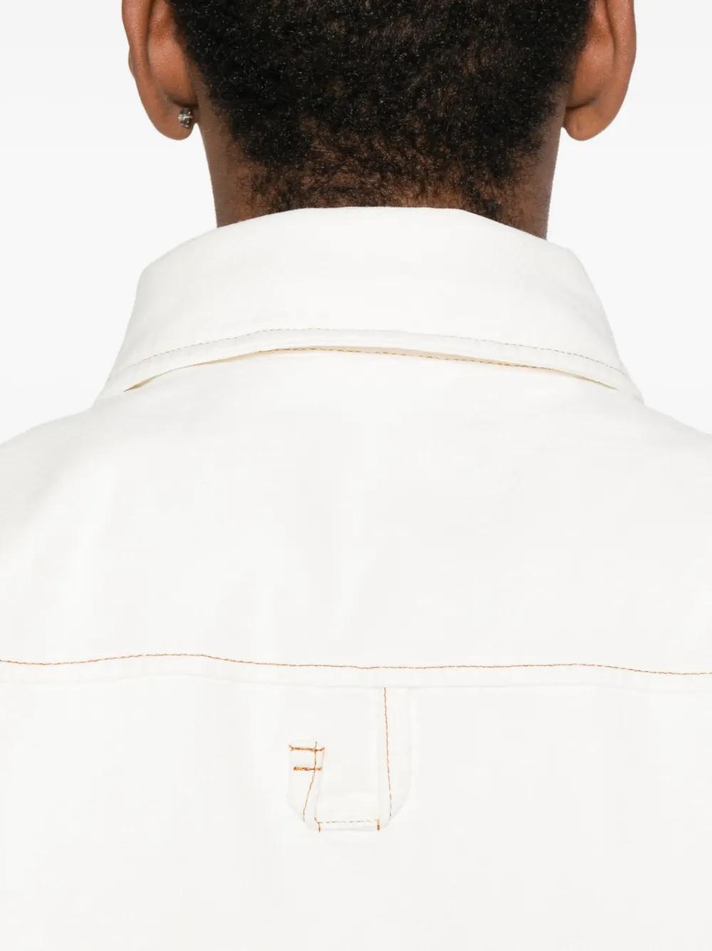 JACQUEMUS Shirt Jacket with Contrast Stitching - Size Available