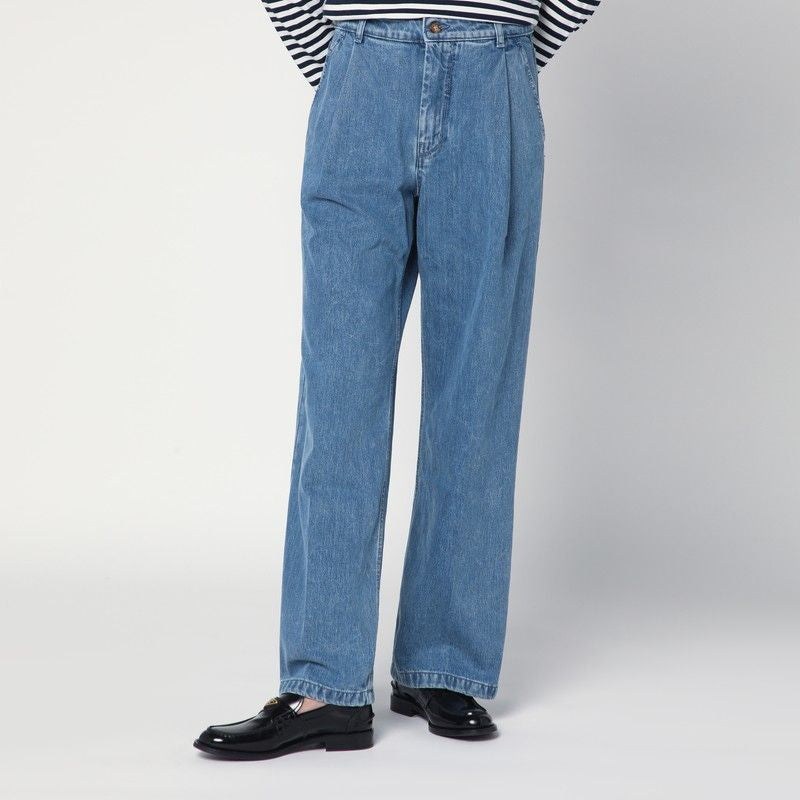 MAISON KITSUNÉ Wide Pleated Jeans - SS25 Collection