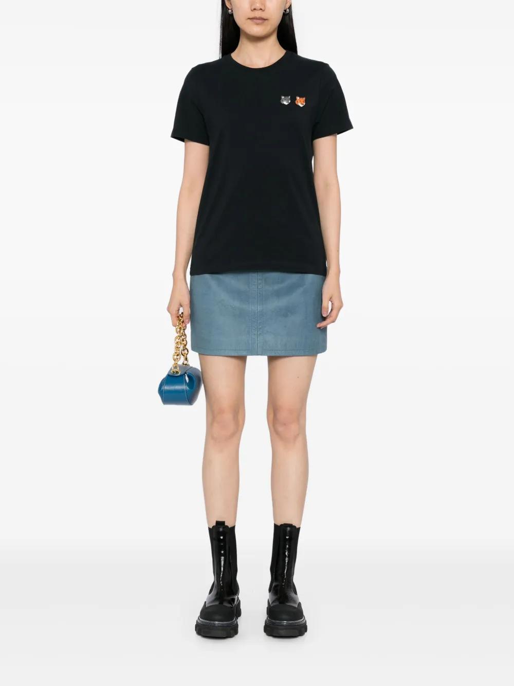 MAISON KITSUNÉ Cotton T-Shirt with Double Logo Patch - FW25