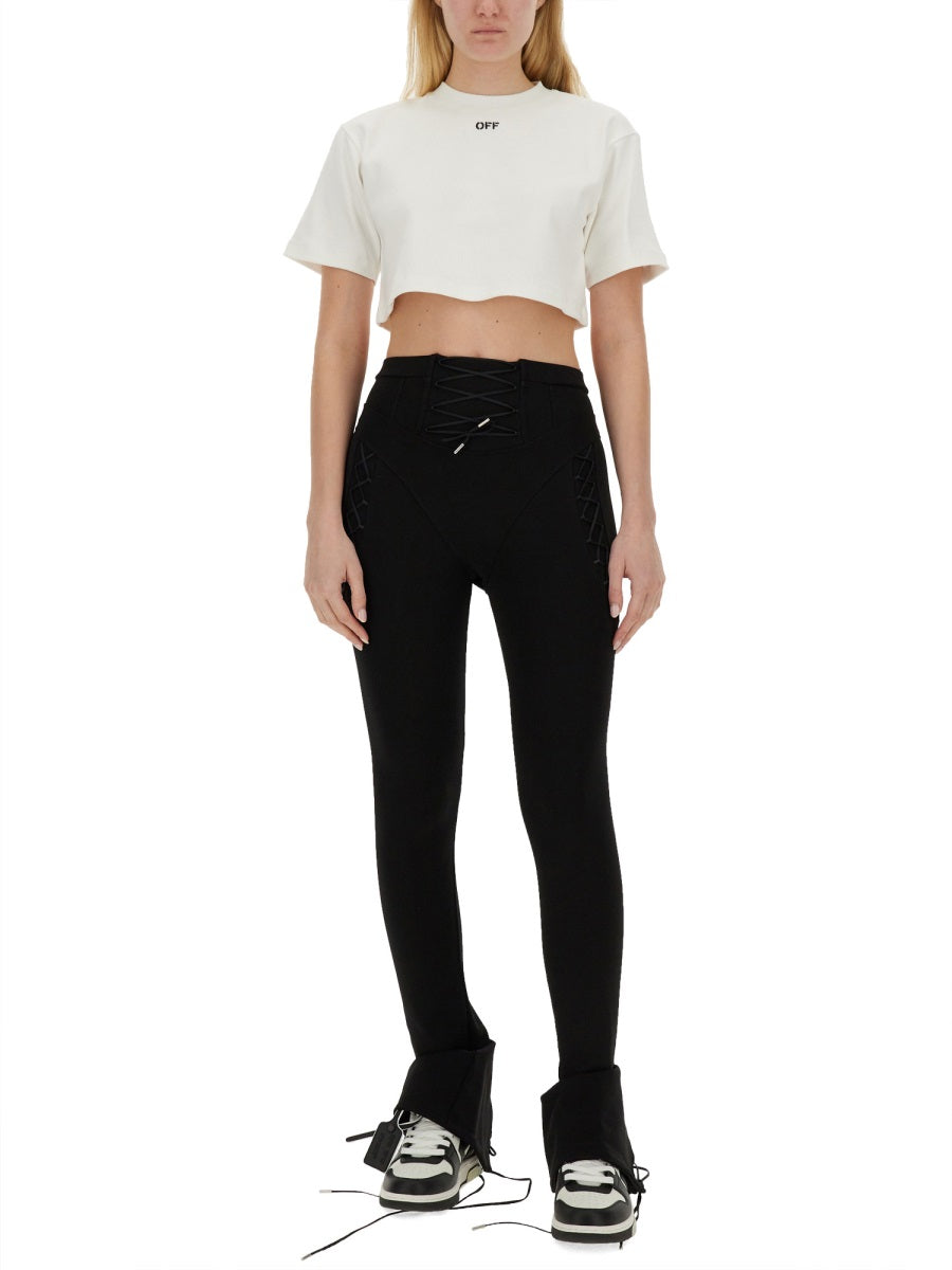 OFF-WHITE Cropped Mini Fit T-Shirt for Women