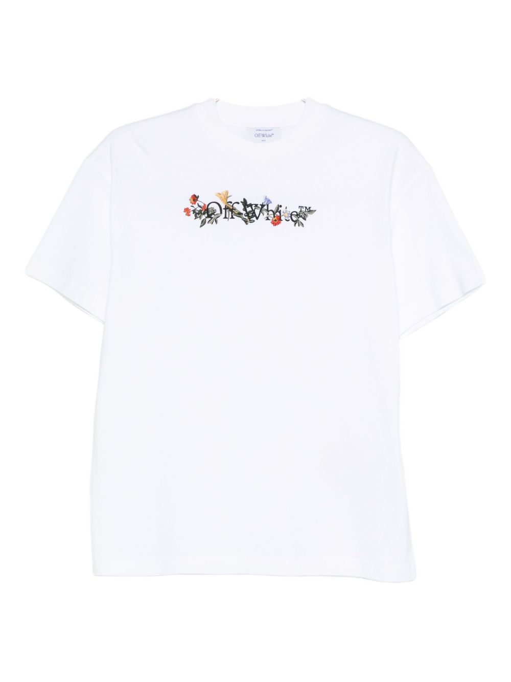 OFF-WHITE Floral Logo Cotton T-Shirt for Women