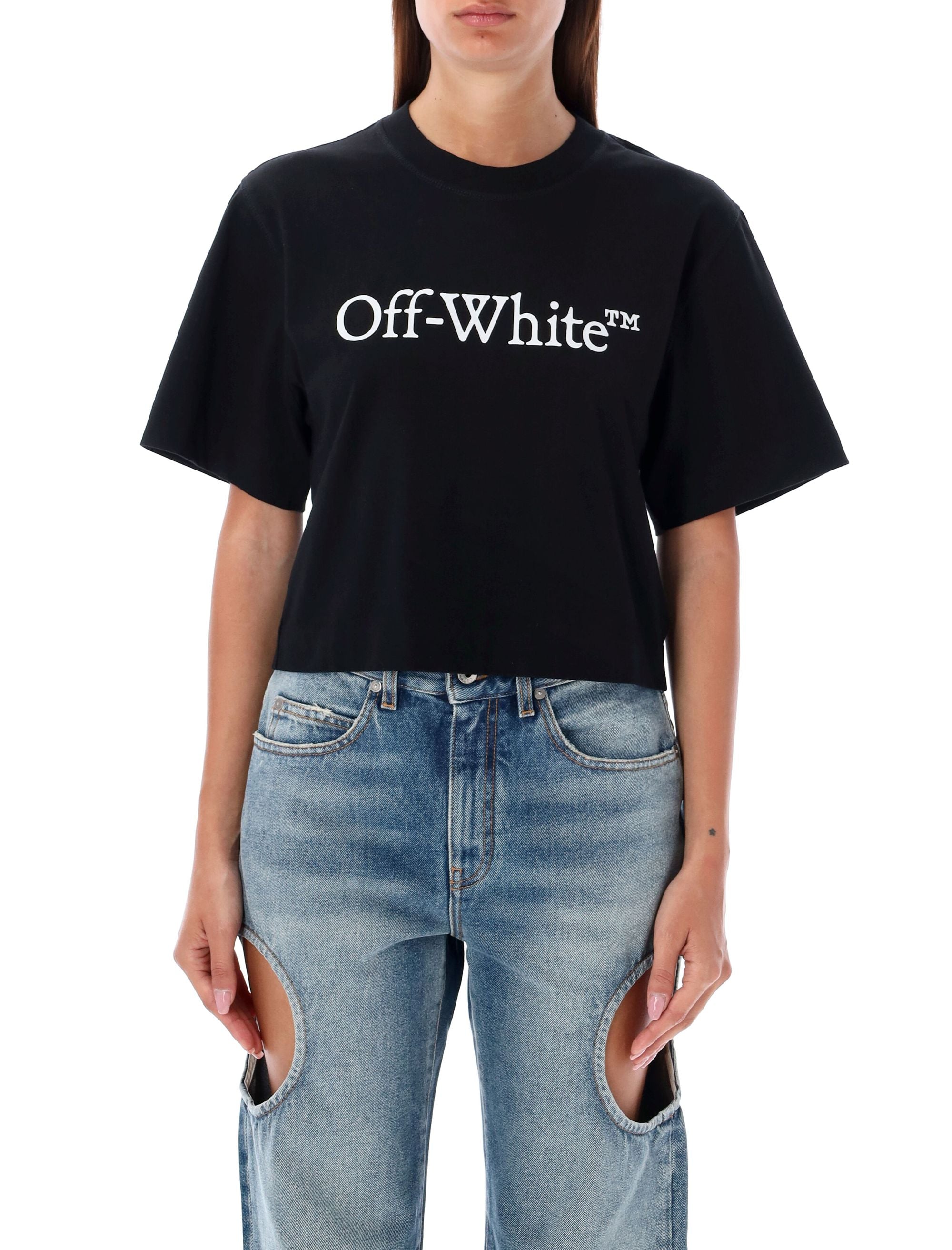 OFF-WHITE Big Logo Cropped T-Shirt - Women's