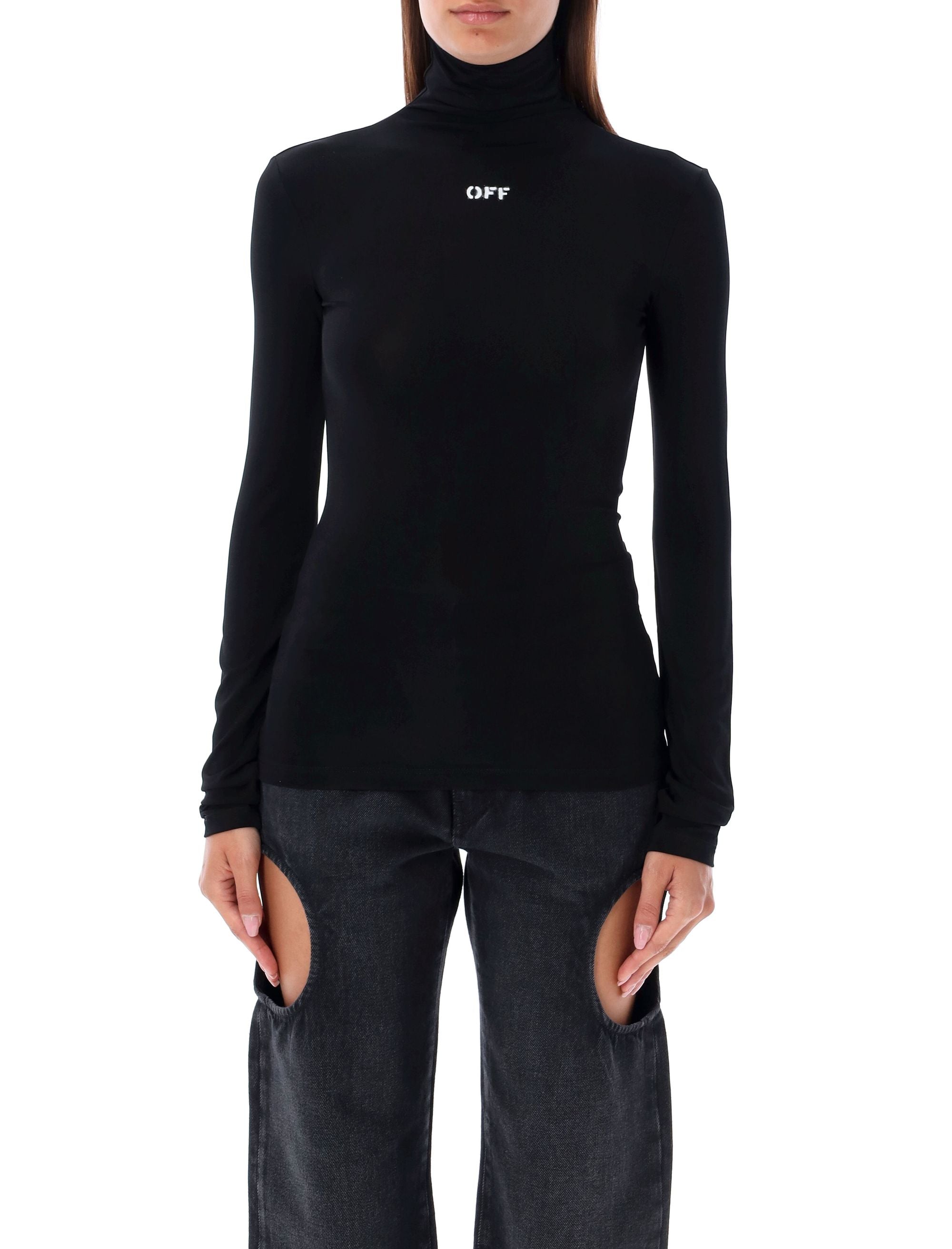 OFF-WHITE High Neck Fitted Top - Size 40