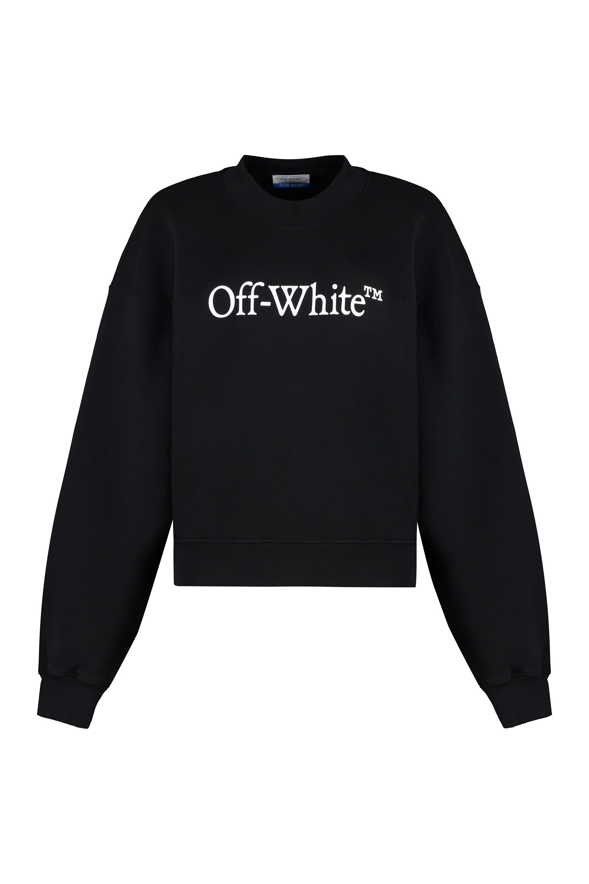 OFF-WHITE Logo Sweatshirt with Ribbed Edges