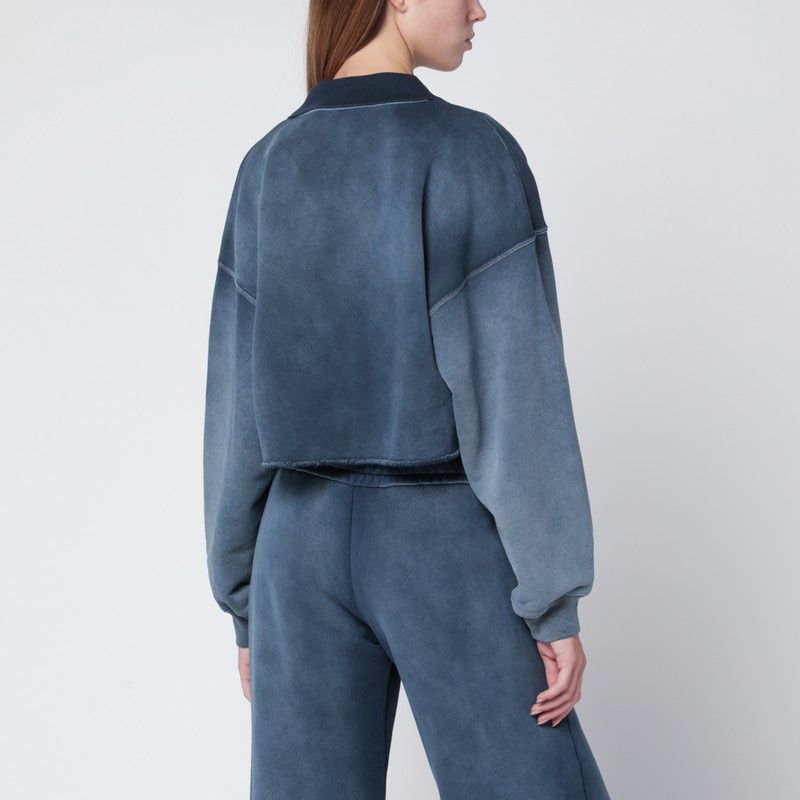 OFF-WHITE Cropped Washed Effect Sweatshirt for Women