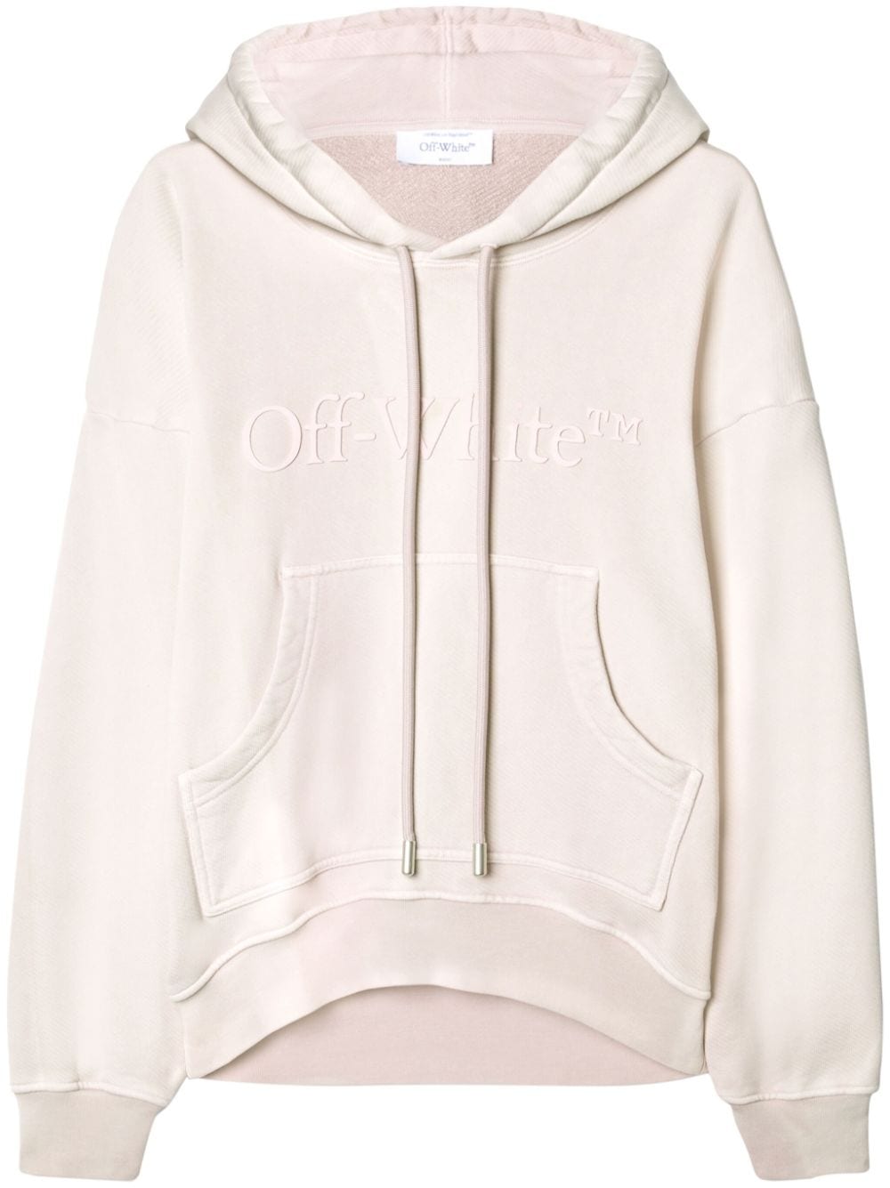 OFF-WHITE Cotton Hoodie with Embroidered Logo