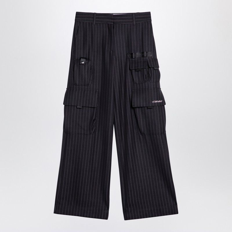 OFF-WHITE Wide Pinstripe Cargo Trousers