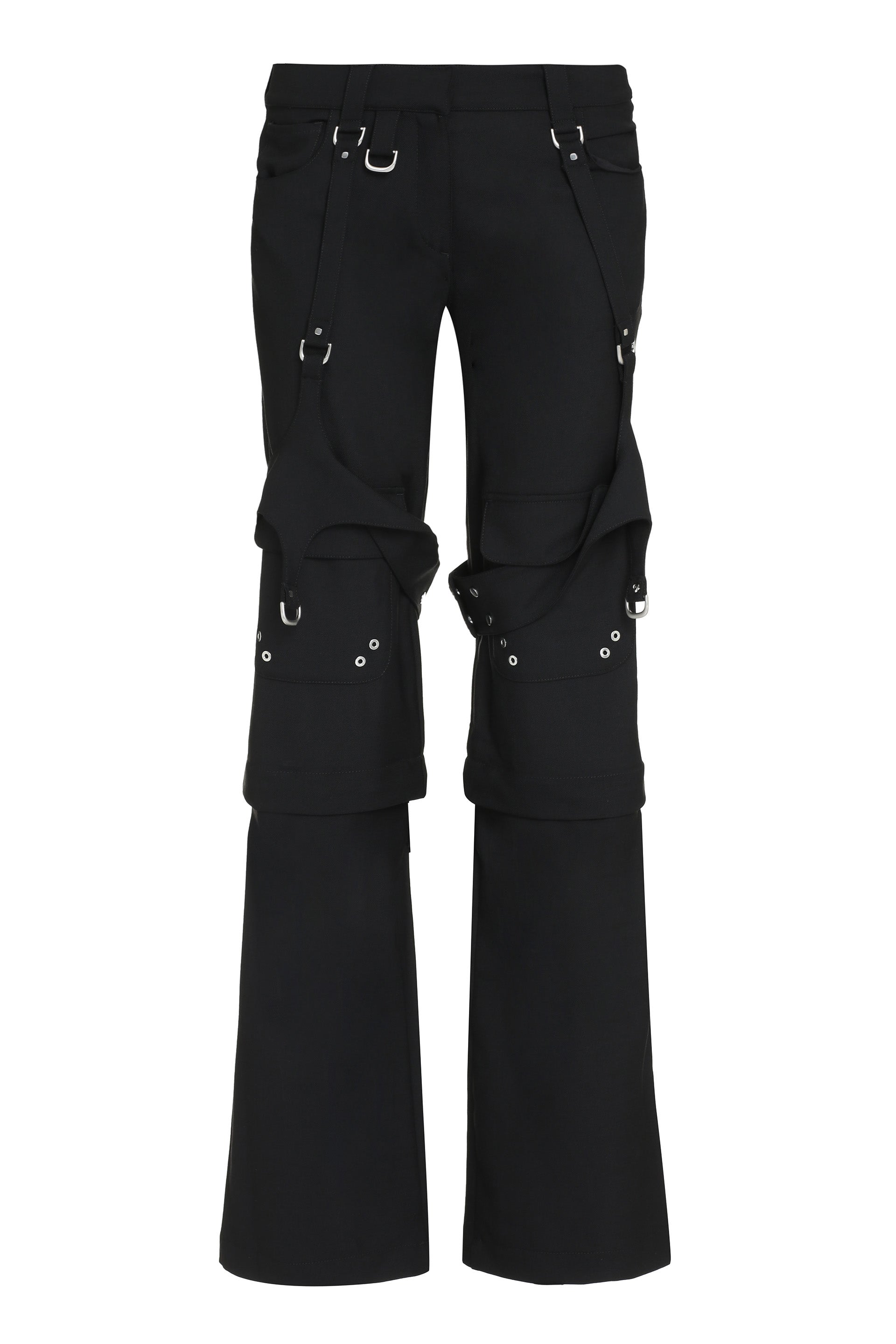 OFF-WHITE Stretch Polyester Blend Cargo Pants for Women