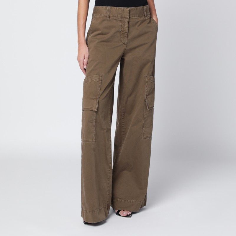 OFF-WHITE Cotton Cargo Trousers for Women - FW25 Collection