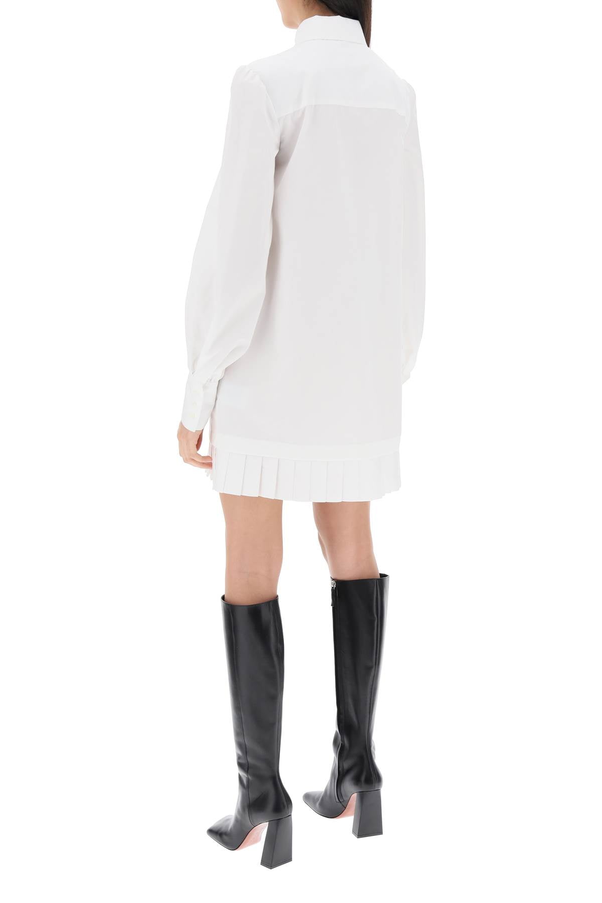 OFF-WHITE Stylish Mini Poplin Shirt Dress for Women