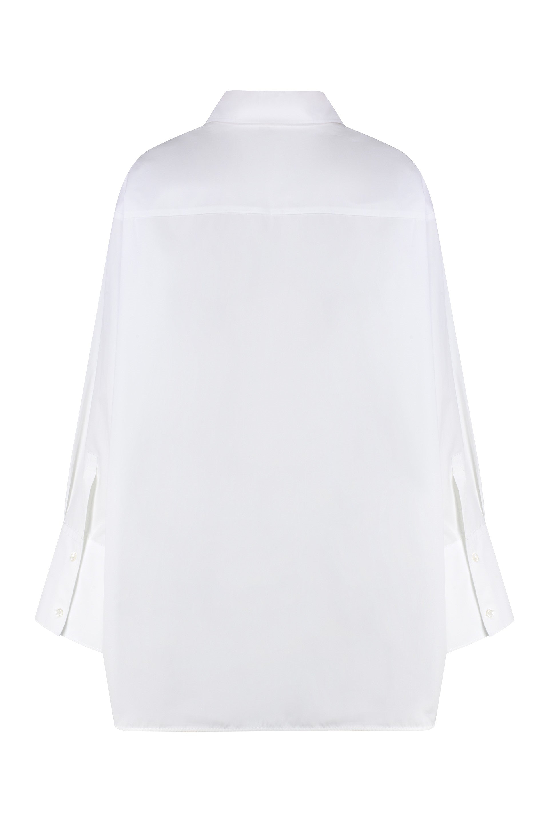 OFF-WHITE Cotton Shirtdress with Front Pockets - Women's