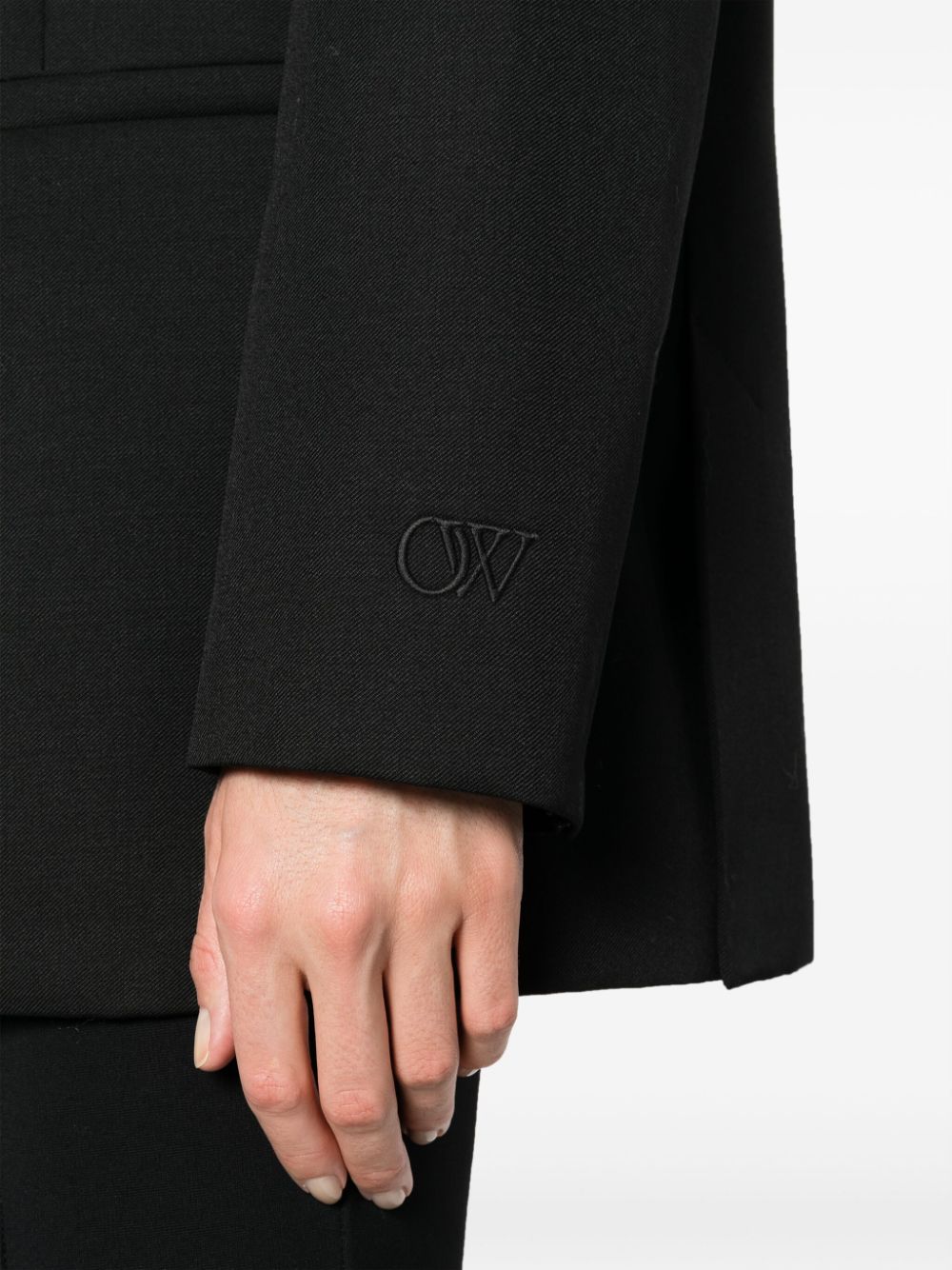 OFF-WHITE Premium Wool Jacket with Embroidered Cuff - SS24