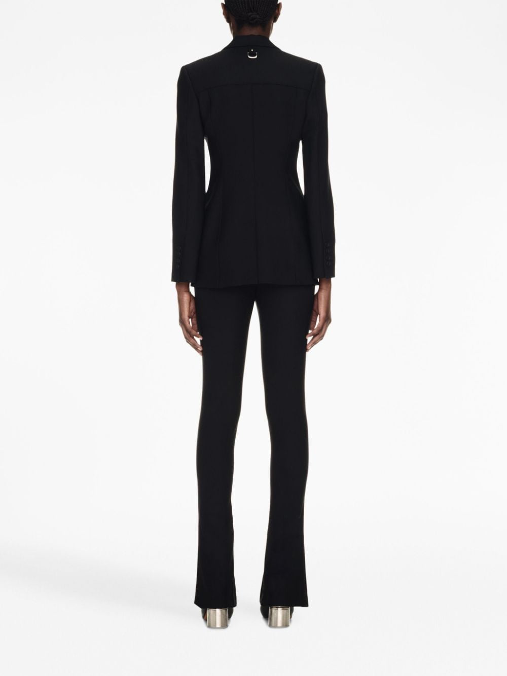 OFF-WHITE Wool Blend Blazer with Decorative Buckles