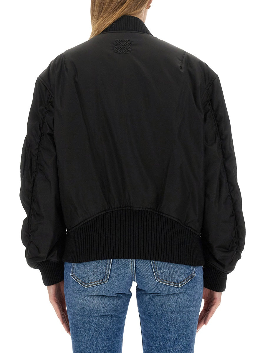 OFF-WHITE Oversized Nylon Bomber Jacket Size 40 IT