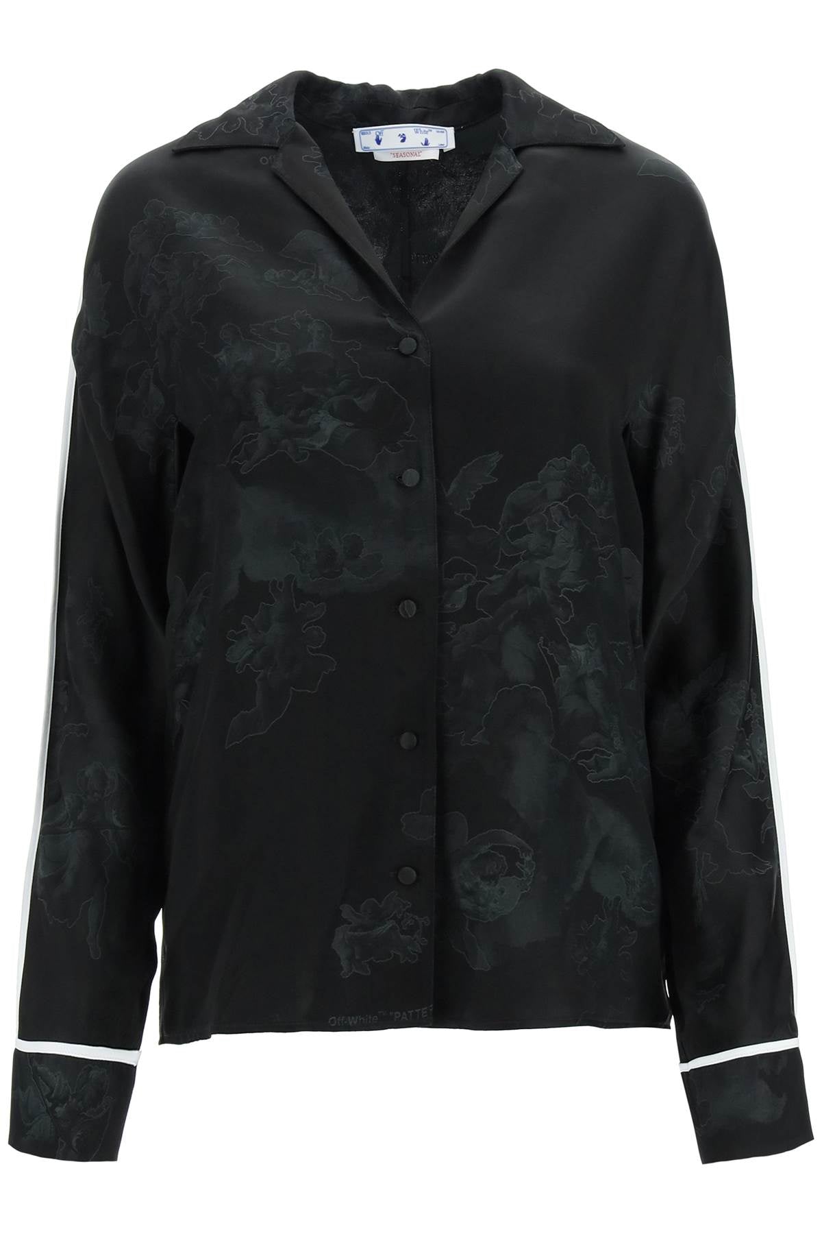 OFF-WHITE Embroidered Satin Shirt for Women - SS23