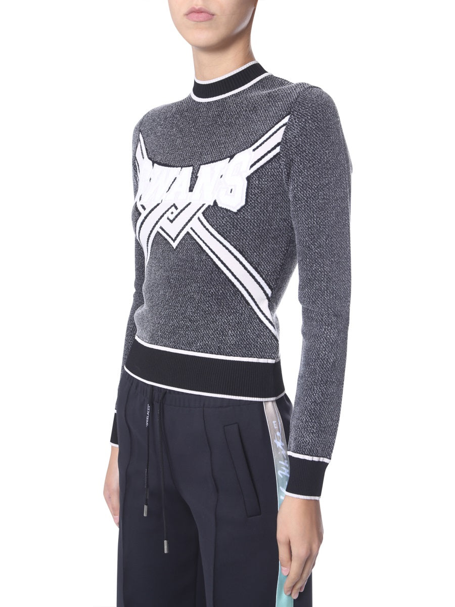 OFF-WHITE Slim Fit Cropped Sweater