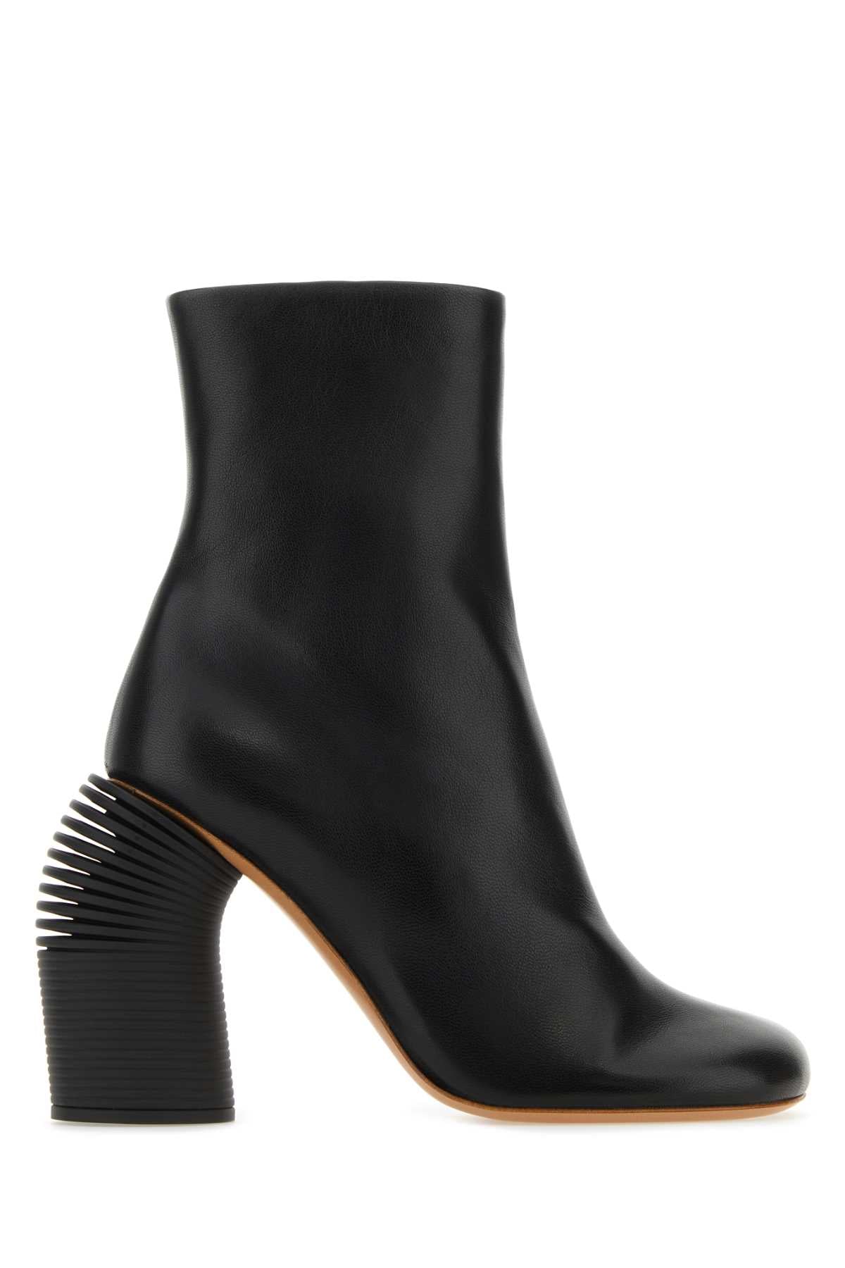 OFF-WHITE Leather Spring Ankle Boots for Women