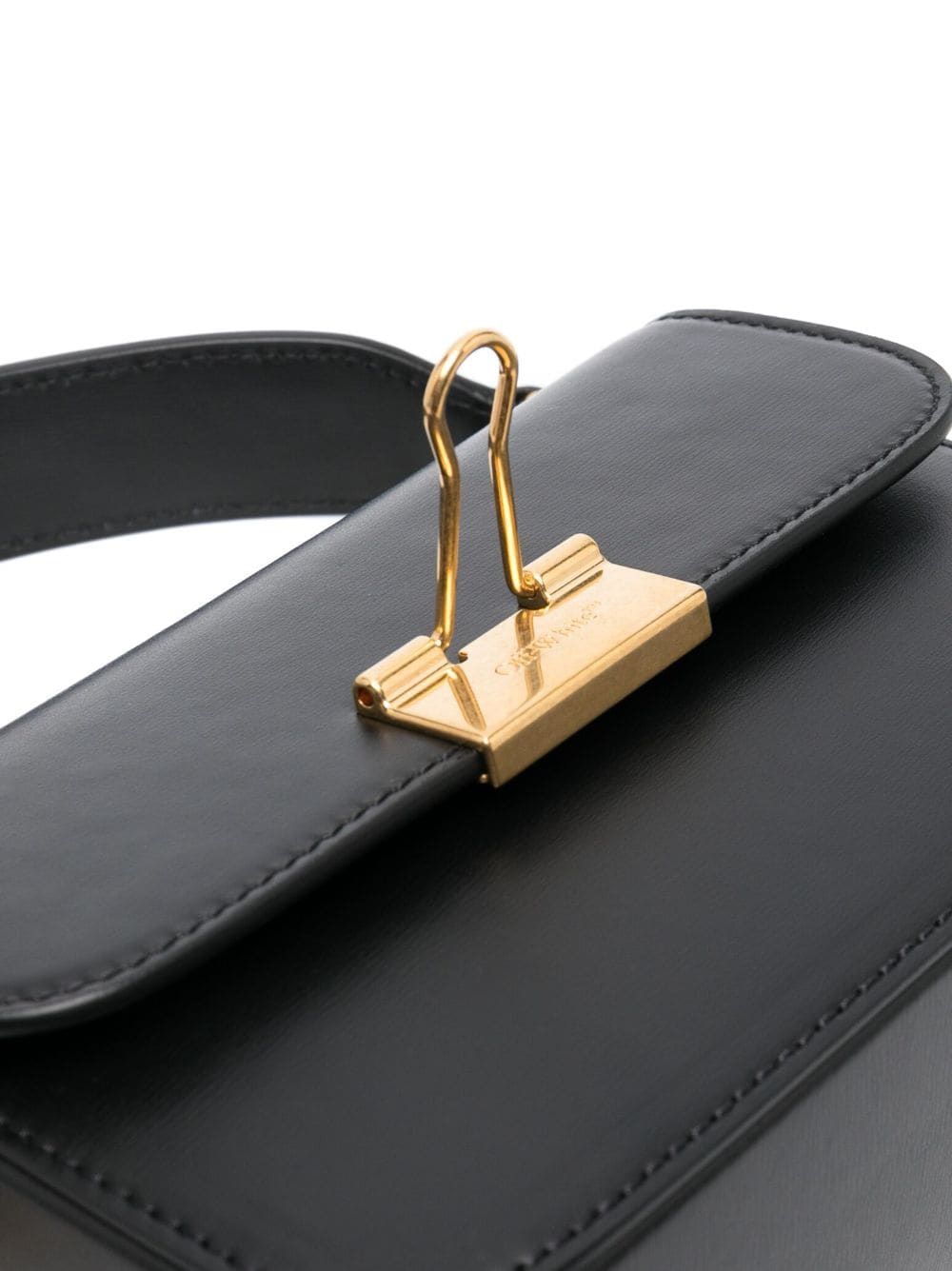 OFF-WHITE Mini Leather Small Plain Binder Handbag