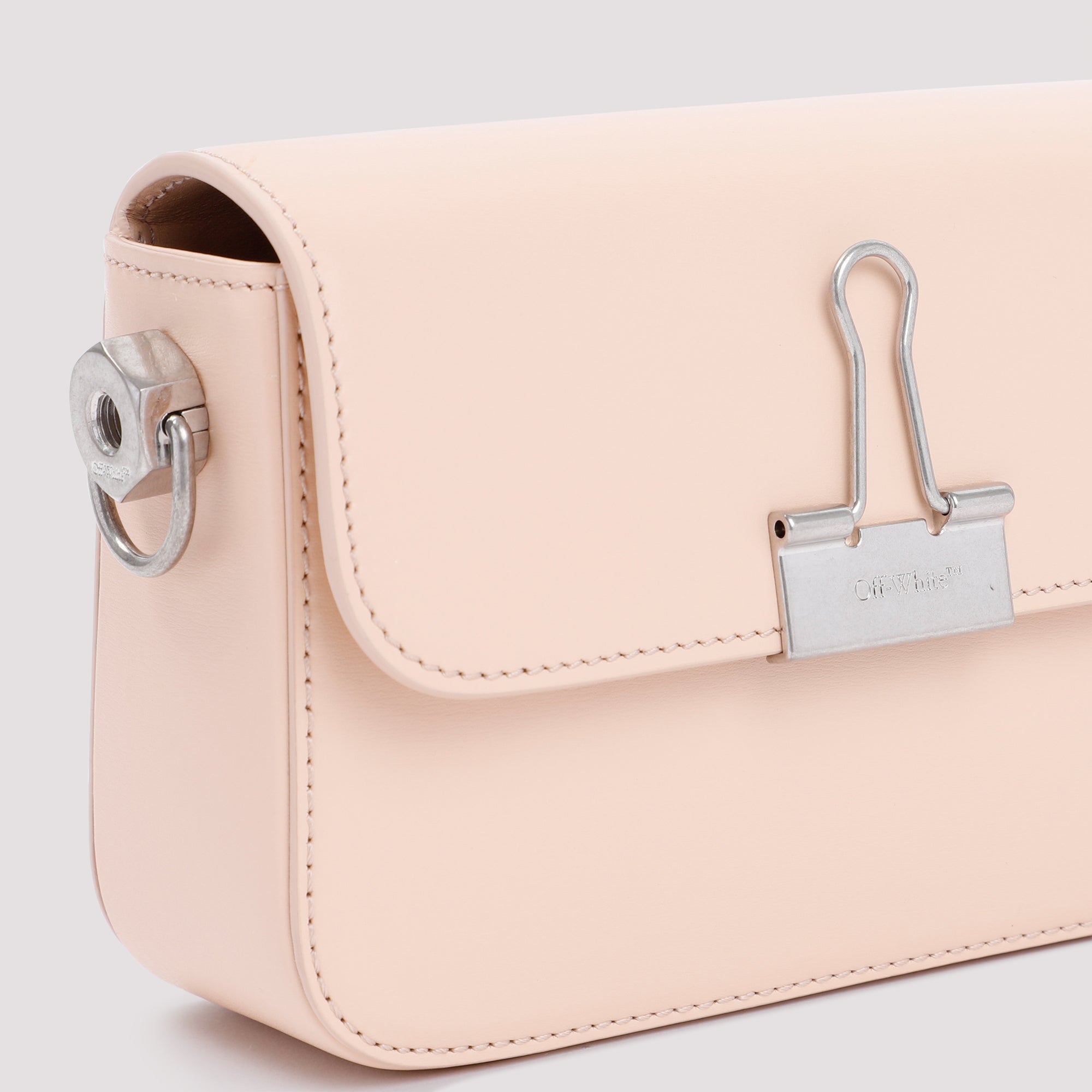 OFF-WHITE Mini Leather Small Binder Handbag