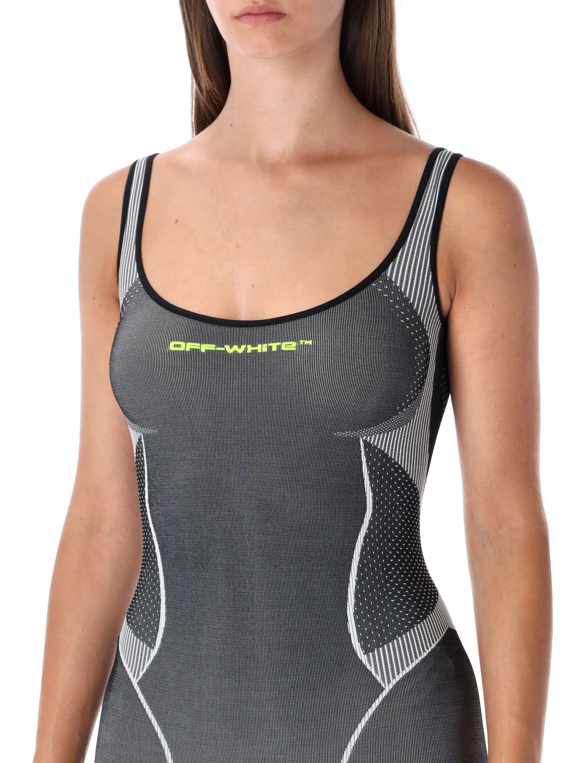 OFF-WHITE Mini Seamless Race Logo Arrow Onesie