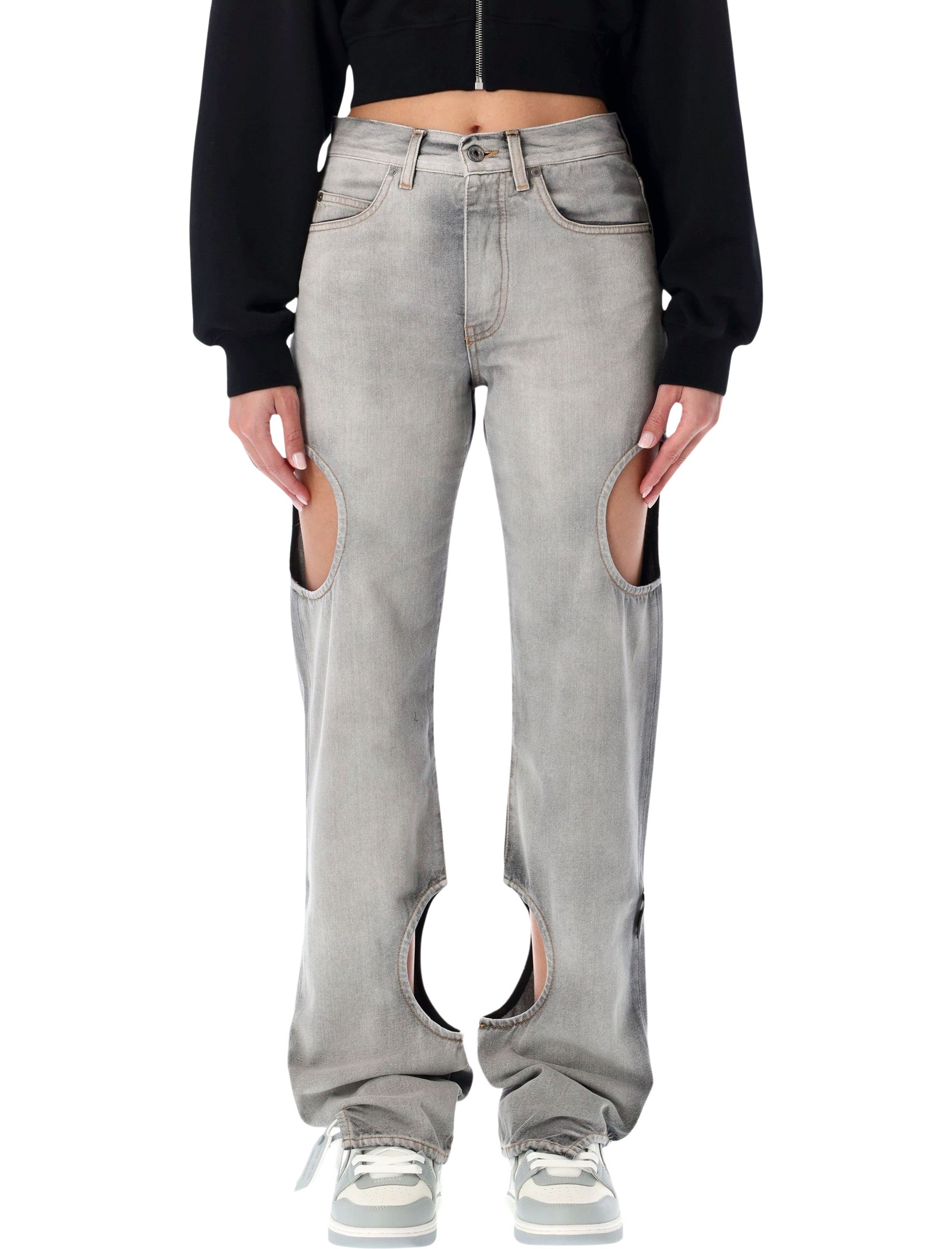 OFF-WHITE Meteor Cut-Out Jeans - Size 26