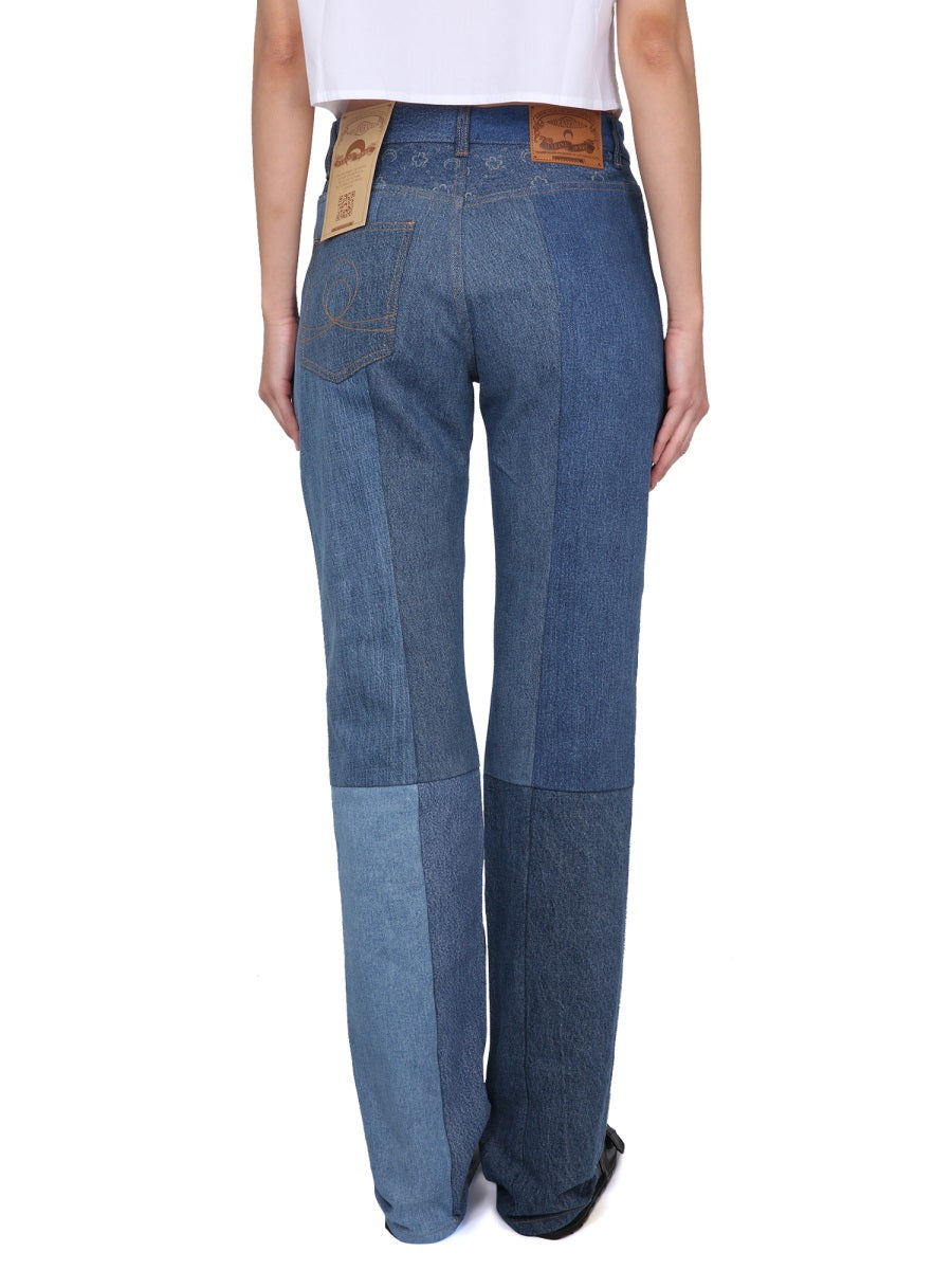 MARINE SERRE Classic High-Waisted Denim Jeans for Women