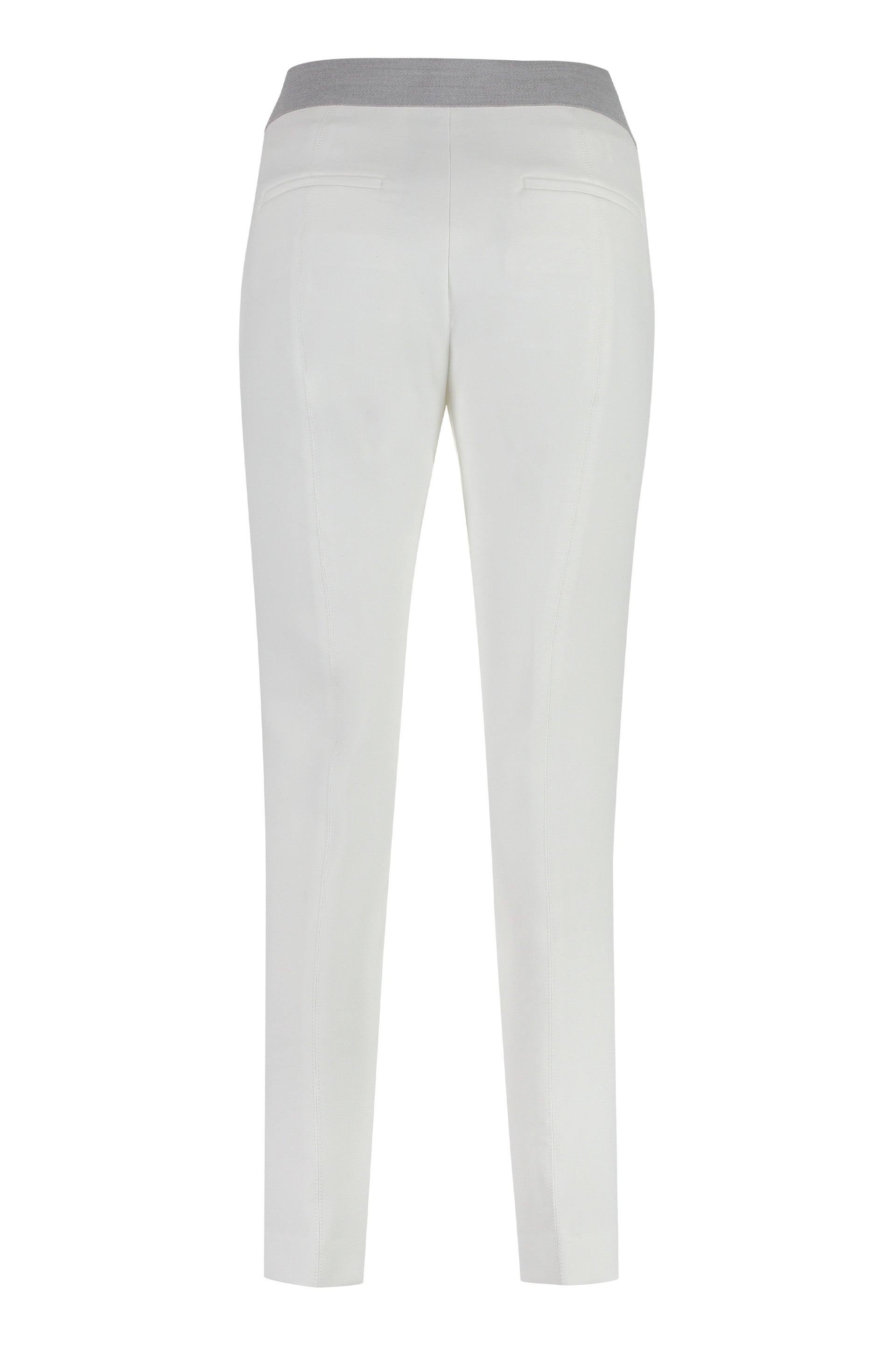 PESERICO Stretch Gabardine Cigarette Trousers