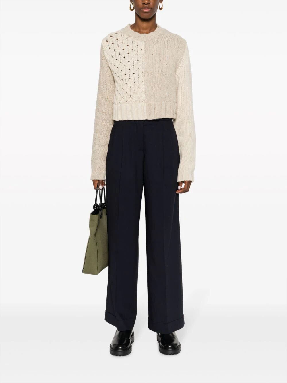 PESERICO Women's Stretch Wool Trousers