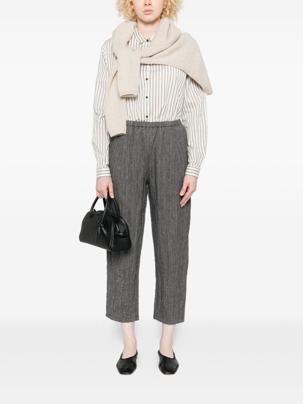 APUNTOB Wool and Linen Blend Trousers for Women - Fall 2025