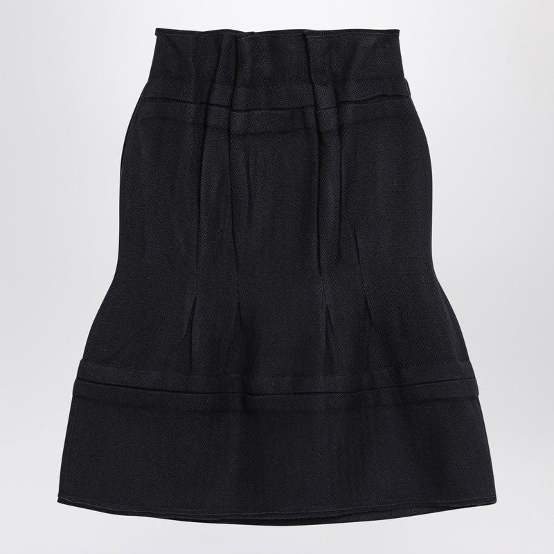 PRADA Structured Midi Skirt with Chevron Design