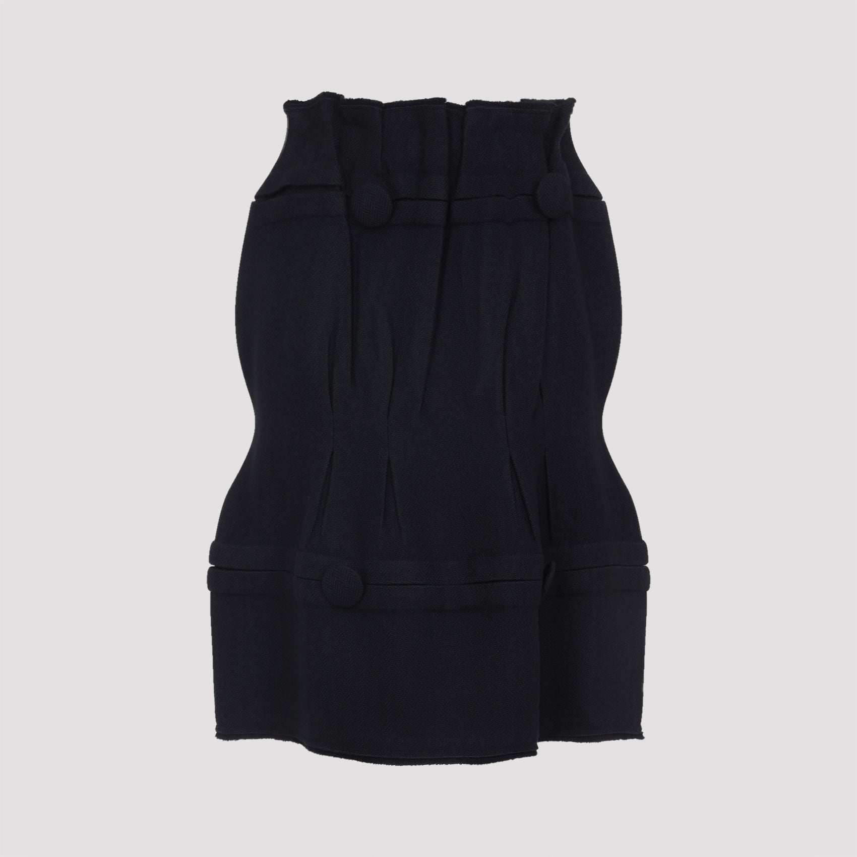 PRADA Virgin Wool Midi Skirt for Women