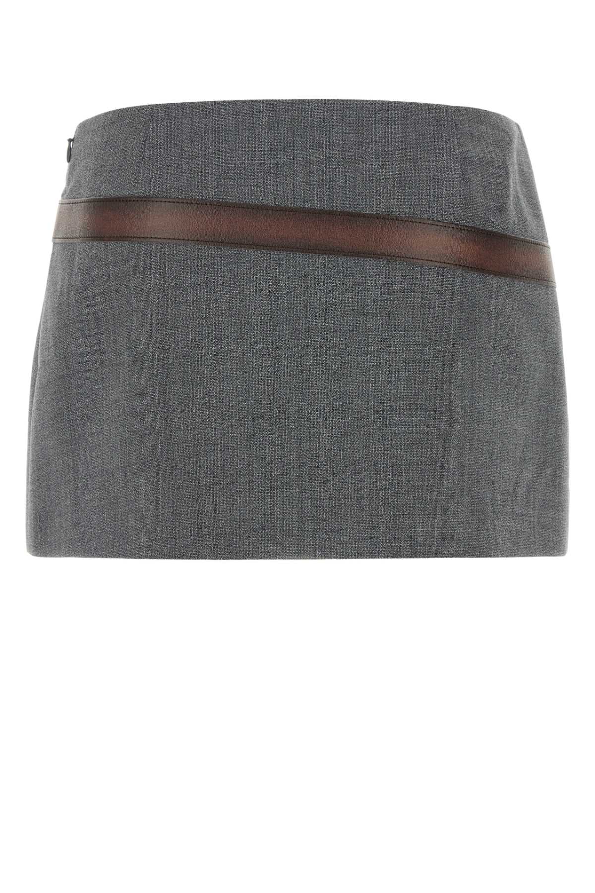 PRADA Recycled Polyester Blend Mini Skirt