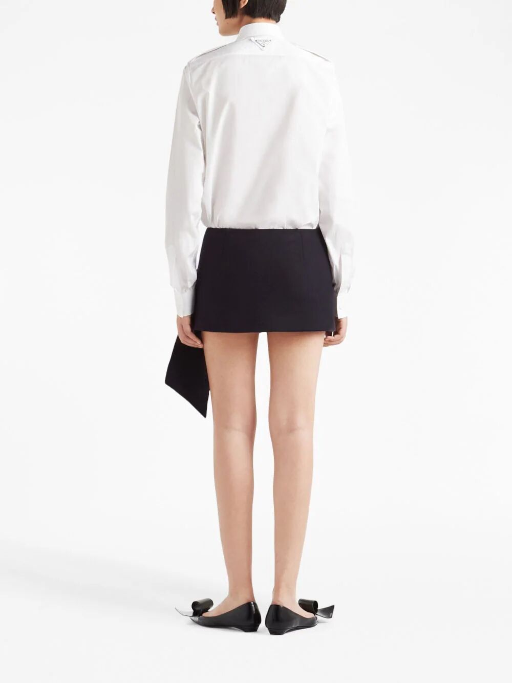 PRADA Asymmetric-Hem Mini Skirt