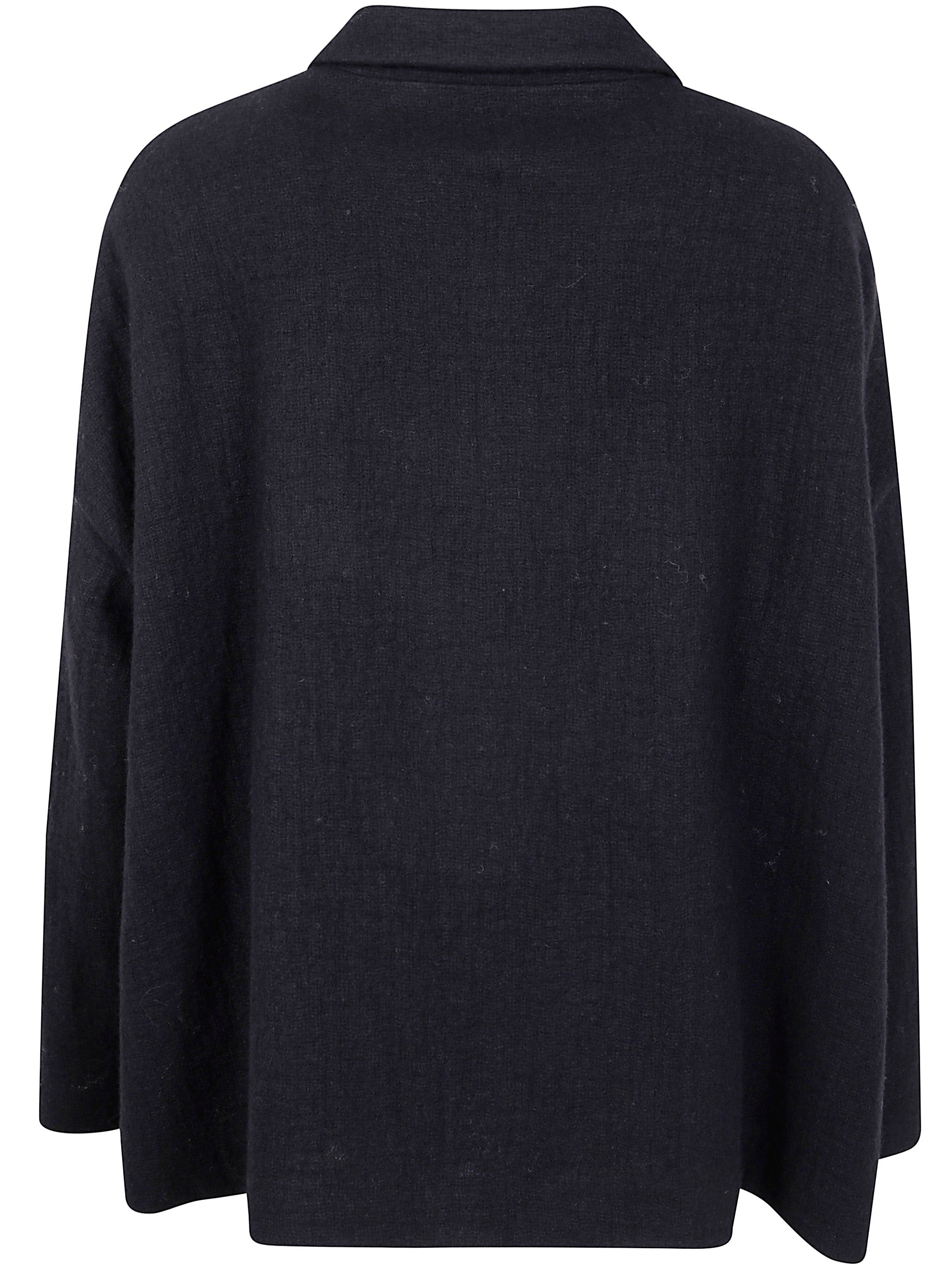 APUNTOB Round Collar Buttoned Dropped Shoulder Loose Fit Jacket