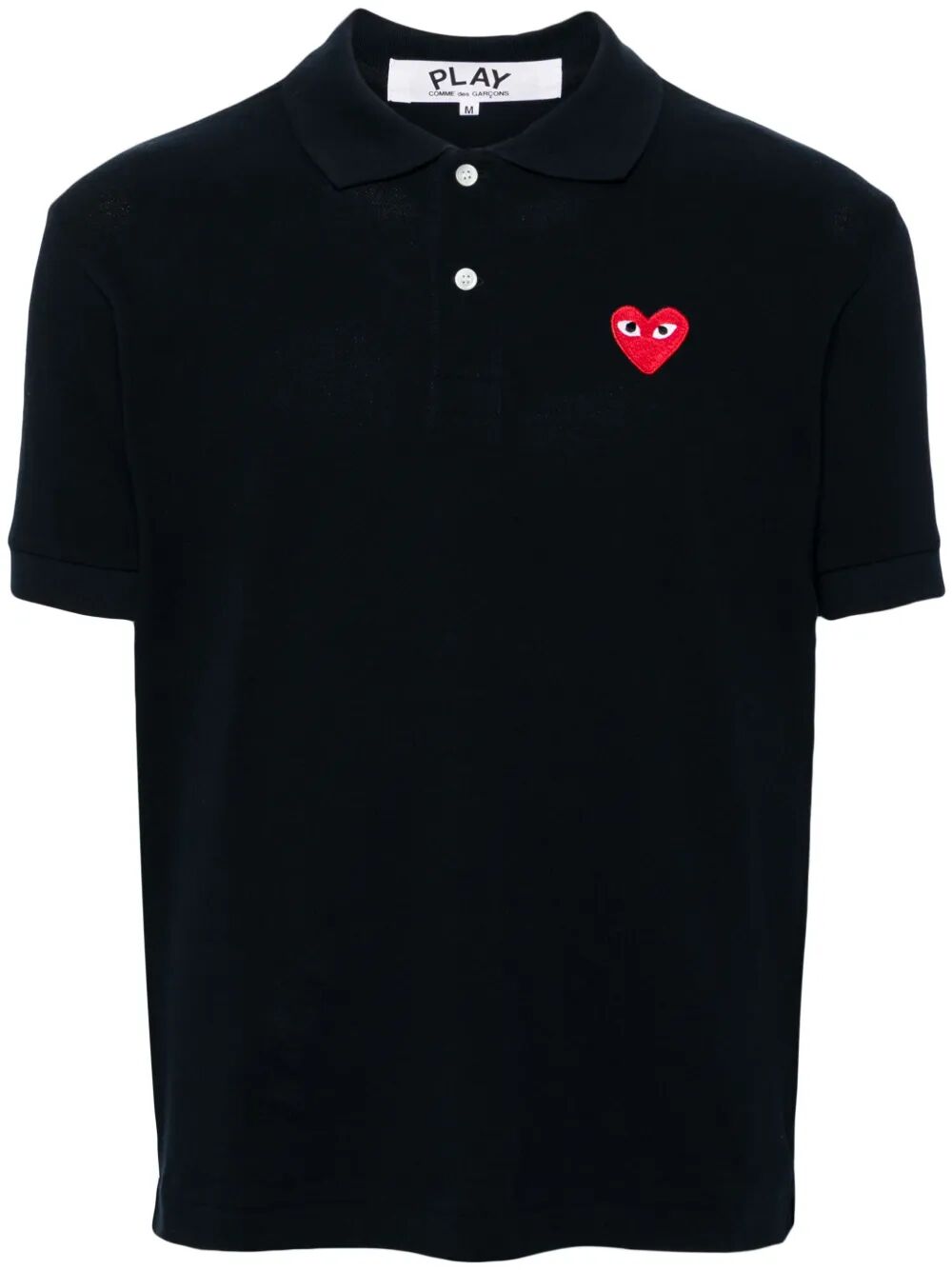 COMME DES GARÇONS PLAY Classic Cotton Polo Shirt with Iconic Heart Emblem
